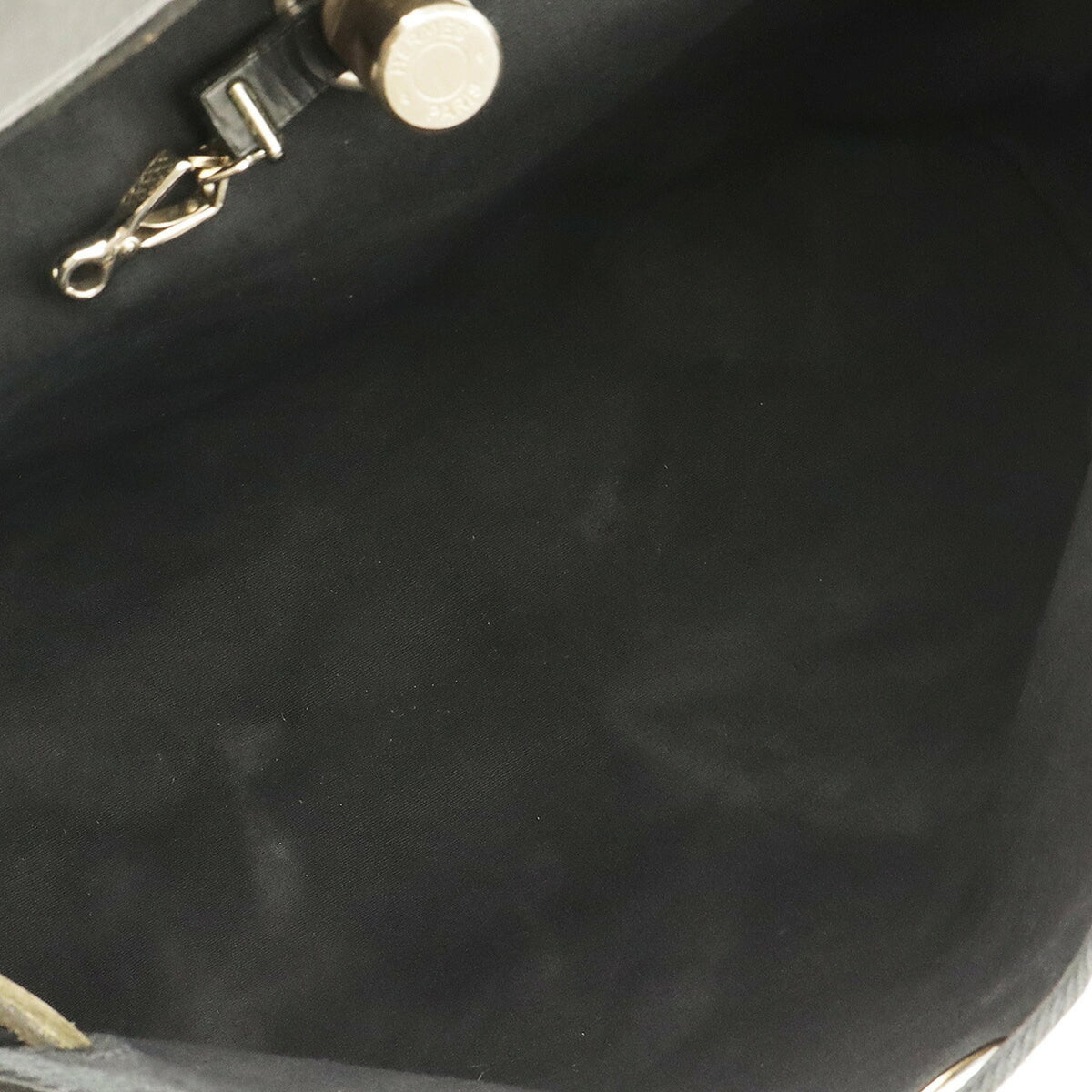 Hermes Black Toile Officier Handbag Shoulder Bag (Pre-Owned)