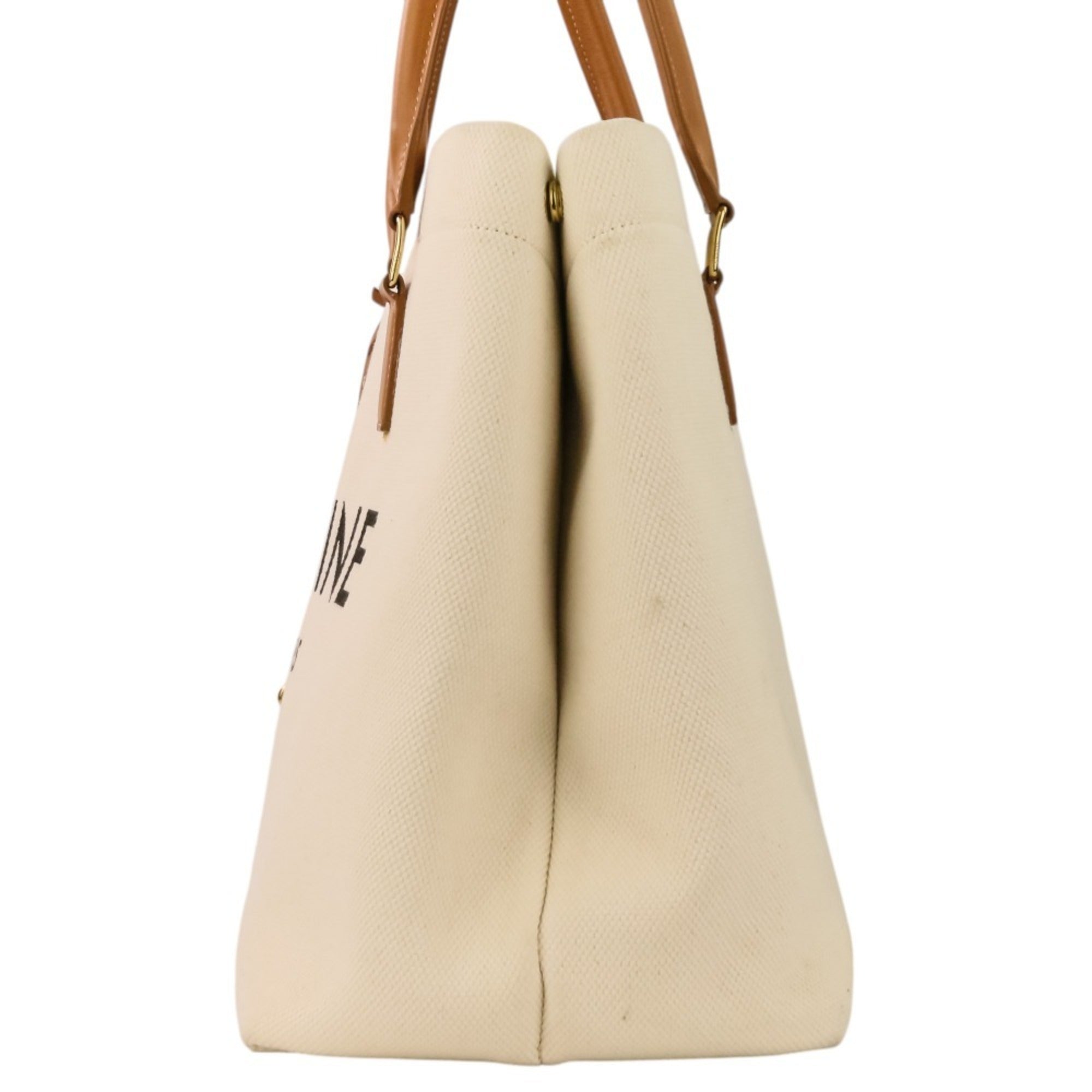 Celine White Handbag Tote Bag (Pre-Owned)