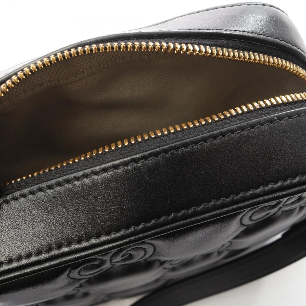 Gucci Black Leather Handbag Shoulder Bag (Pre-Owned)
