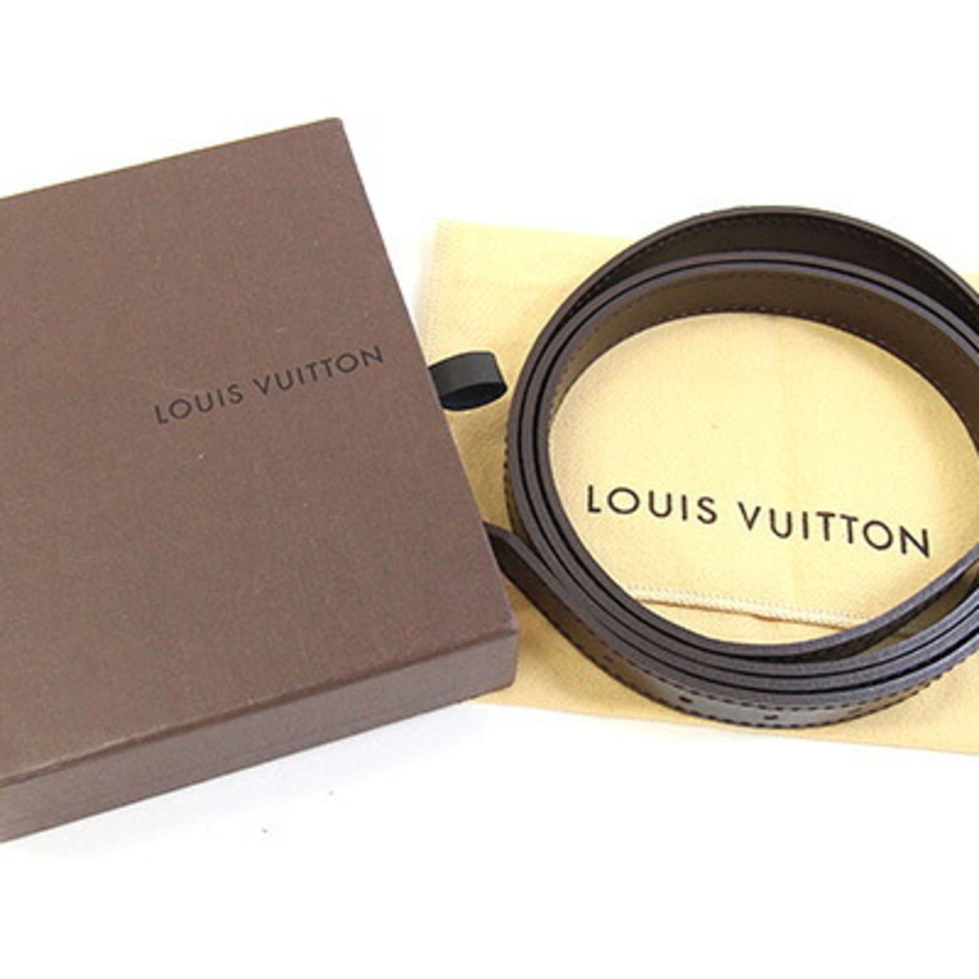 Louis Vuitton Damier Damier Canvas Ebene Leather Handbag (Pre-Owned)