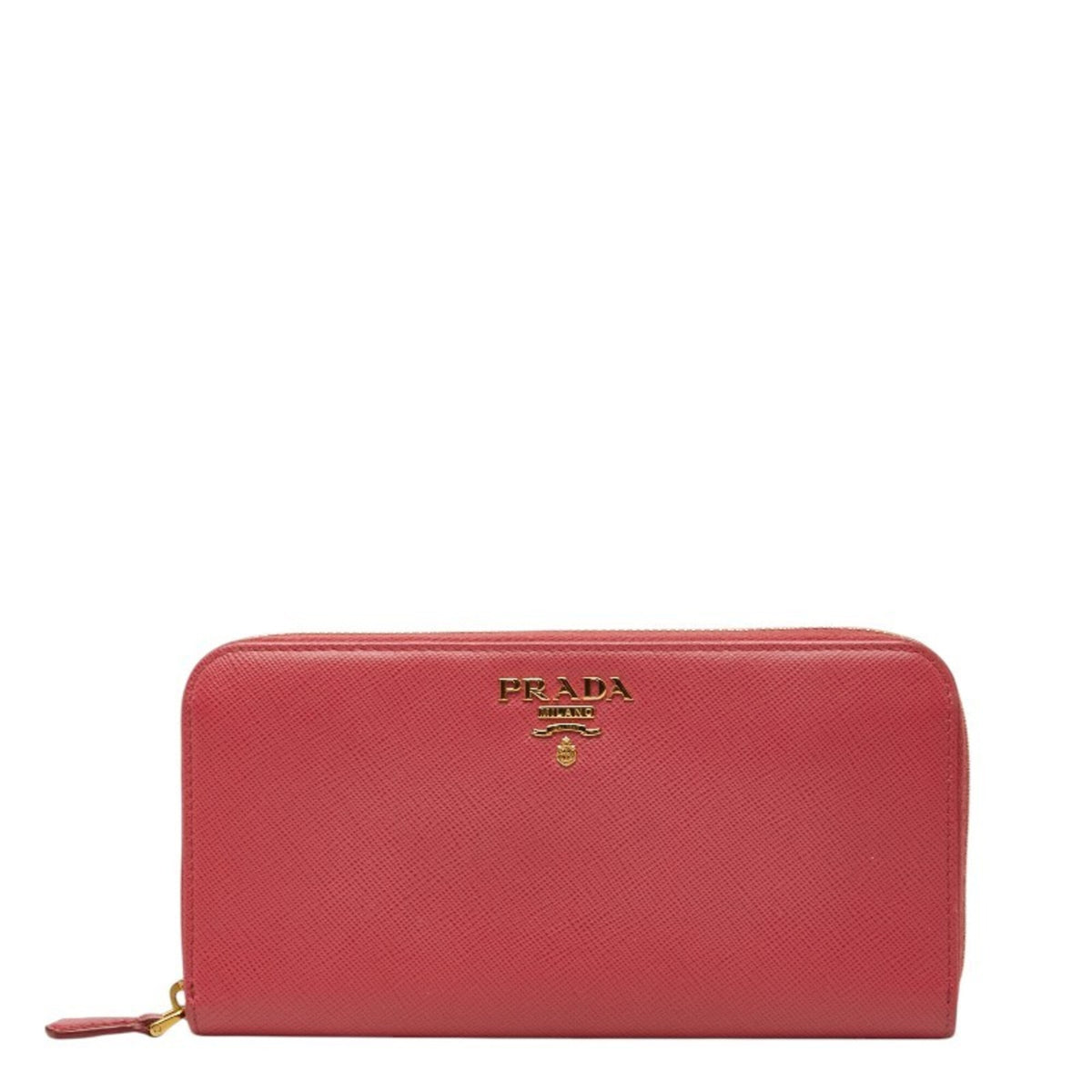 Prada Pink Leather Long Wallet (Bi-Fold) (Pre-Owned)
