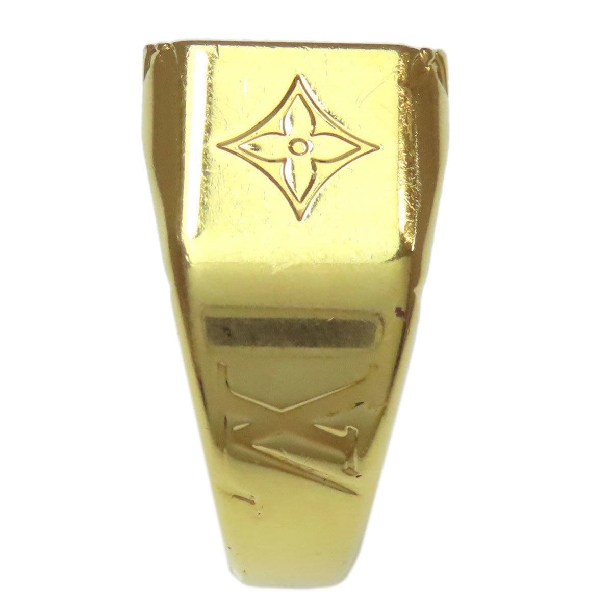 Louis Vuitton Gold Metal Band Ring (Pre-Owned)