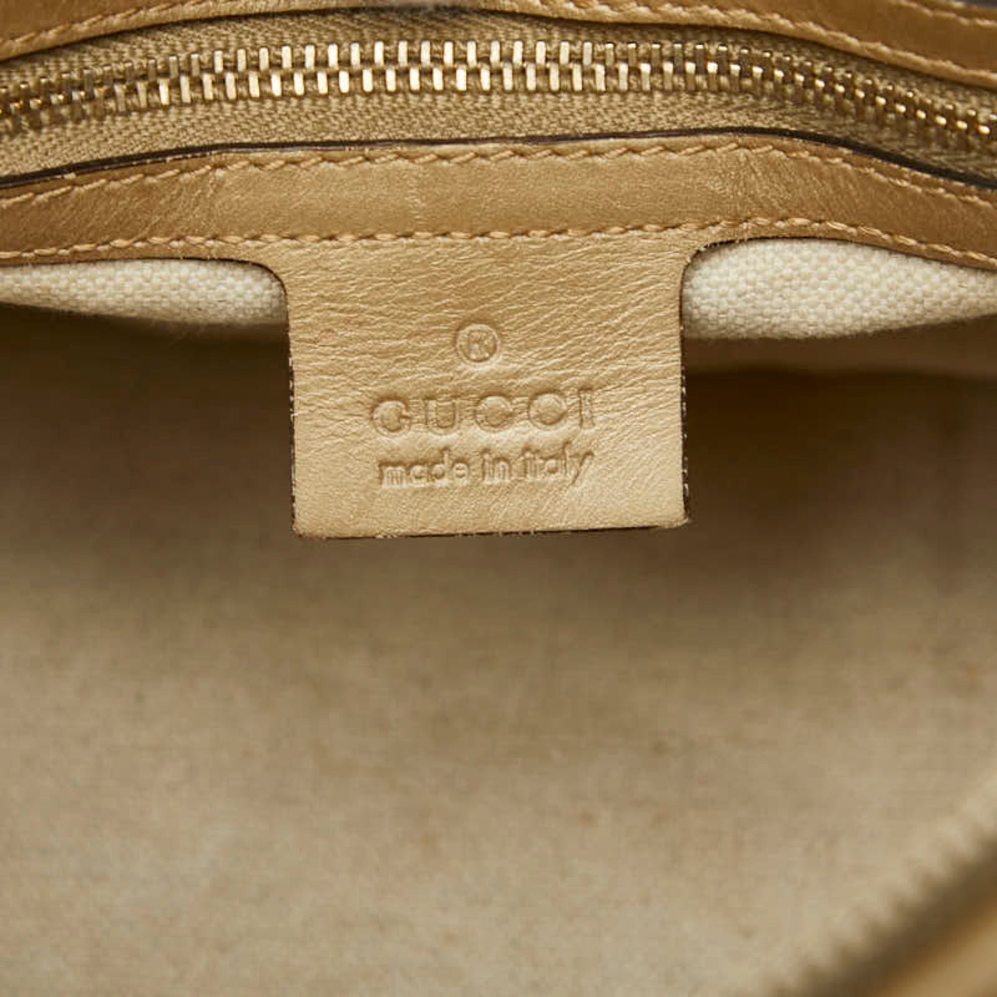 Gucci Gold Pvc Leather Handbag (Pre-Owned)
