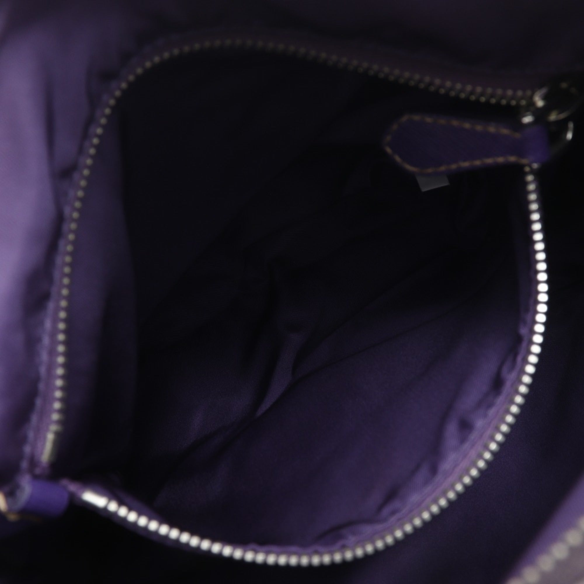 Prada Purple Nylon Leather Shoulder Bag (Pre-Owned)