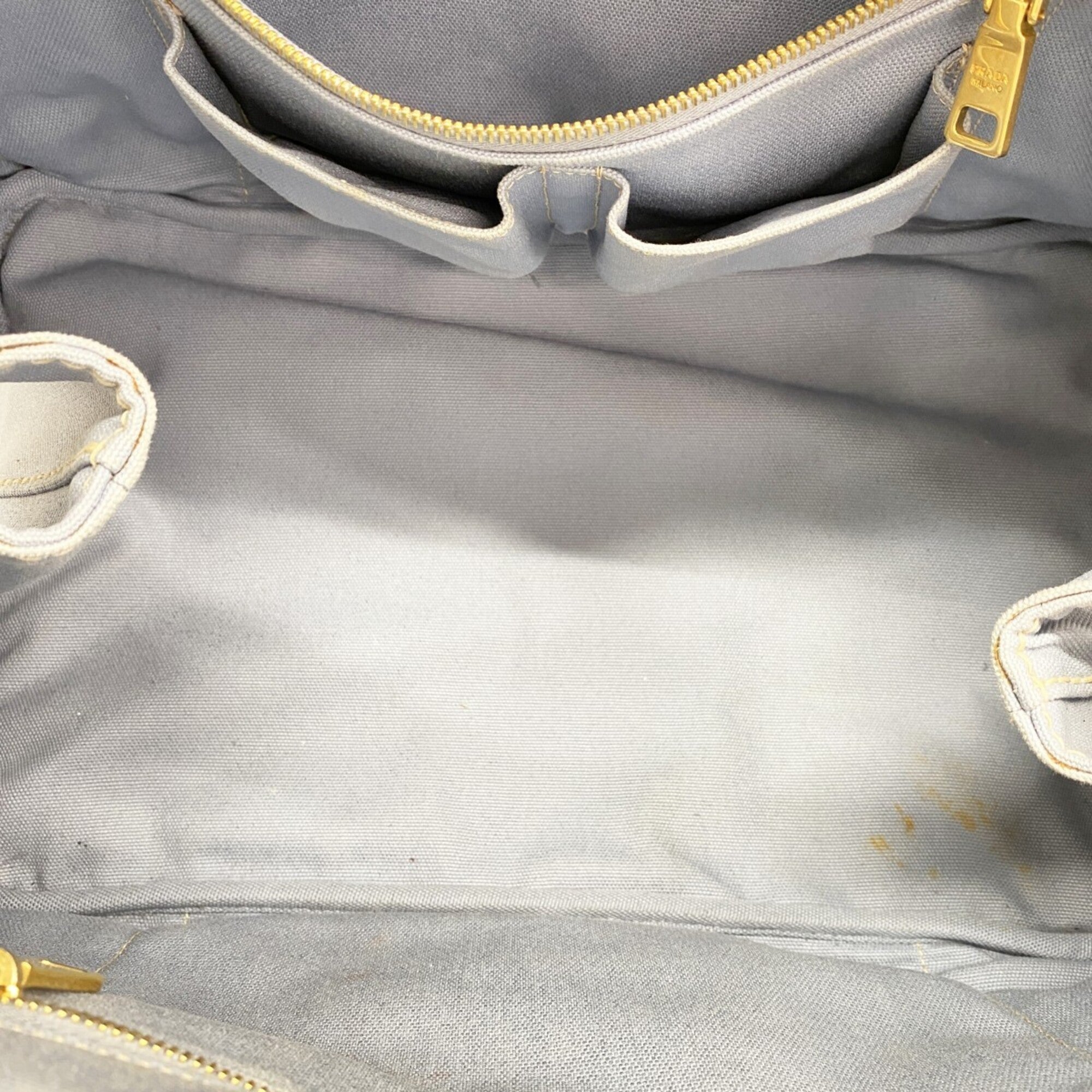 Prada Sky Blue Canvas Tote Bag (Pre-Owned)