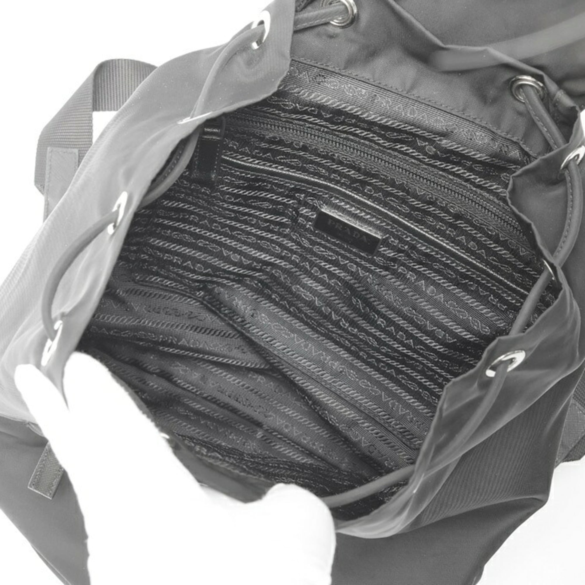 Prada Black Nylon Backpack (Pre-Owned)