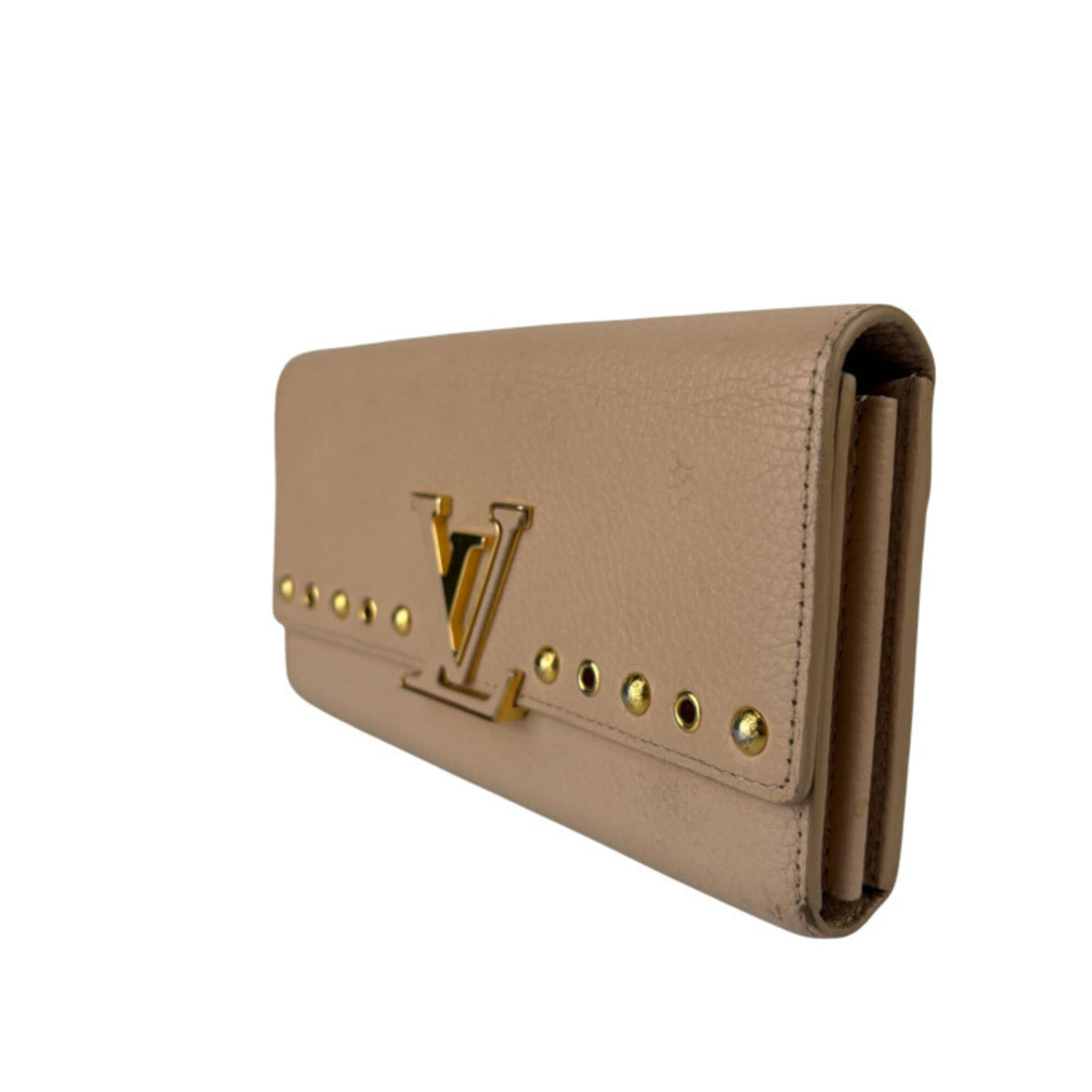 Louis Vuitton Beige Leather Wallet (Bi-Fold) (Pre-Owned)