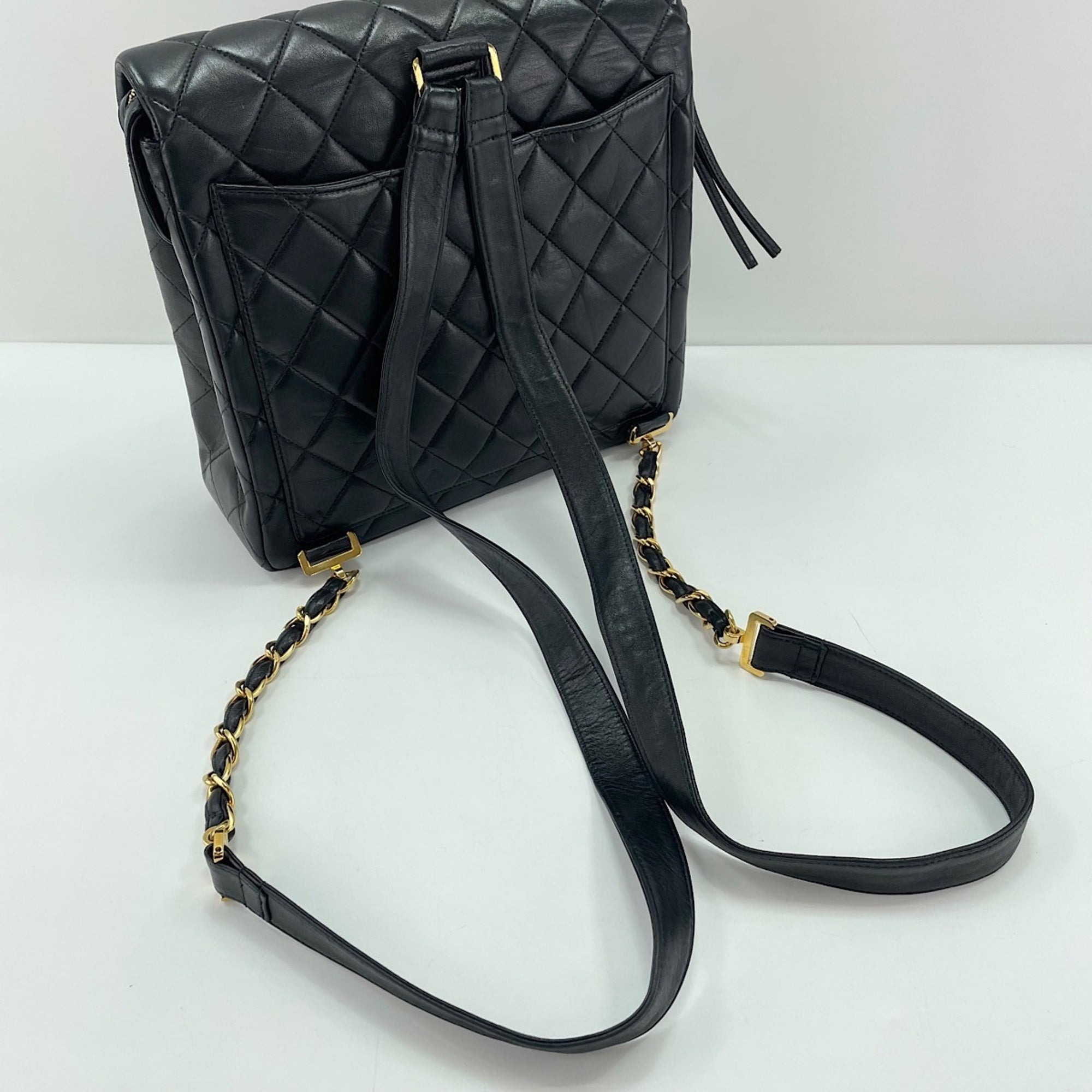 Chanel Matelasse Black Backpack (Pre-Owned)