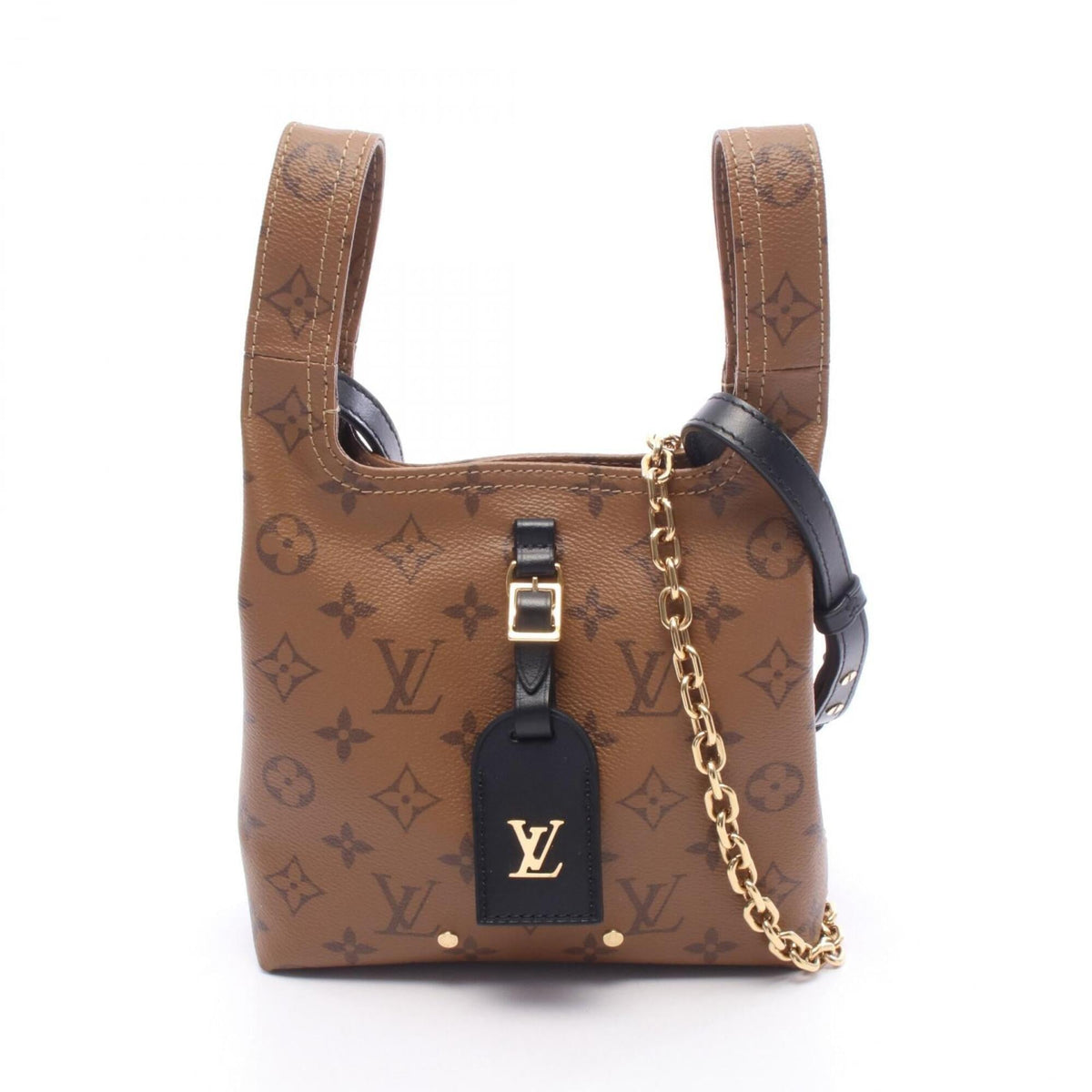 Louis Vuitton Brown Monogram Reverse Coated Canvas Leather Handbag (Pre-Owned)