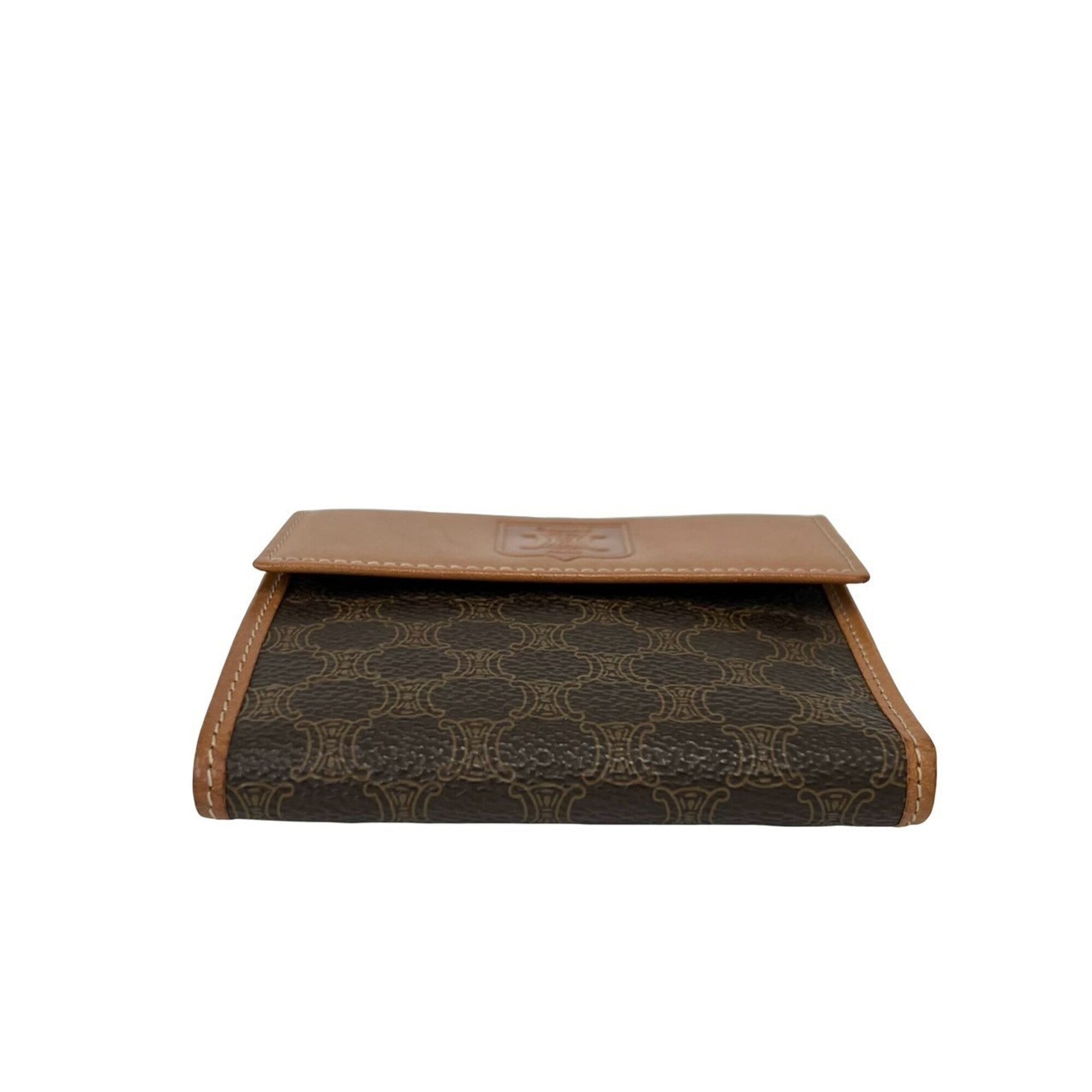 Celine Brown Pvc Leather Wallet (Tri-Fold) (Pre-Owned)