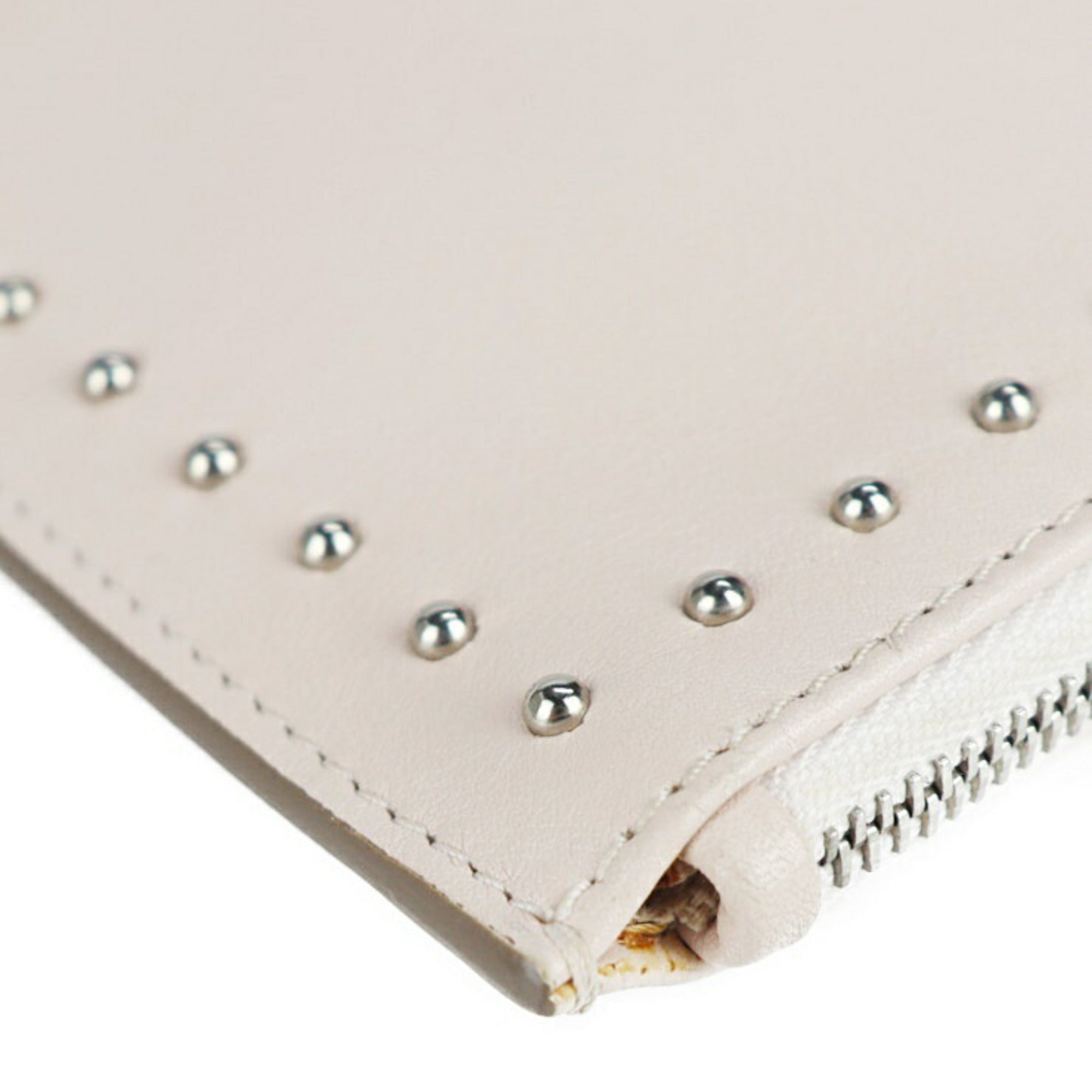 Givenchy Pink Beige Leather Clutch Bag Handbag Pouch (Pre-Owned)