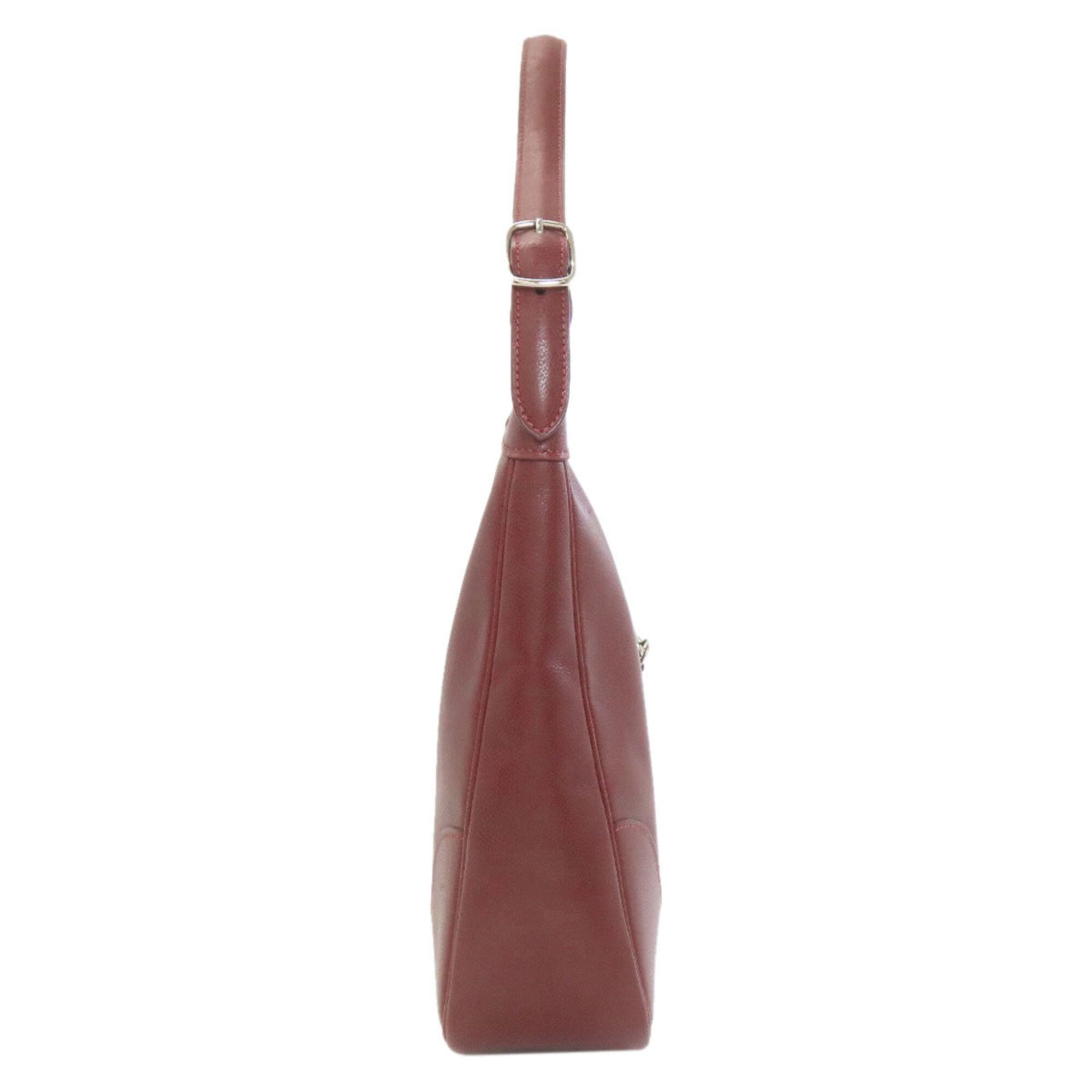 Hermes Rouge H Lisse Leather Shoulder Bag (Pre-Owned)