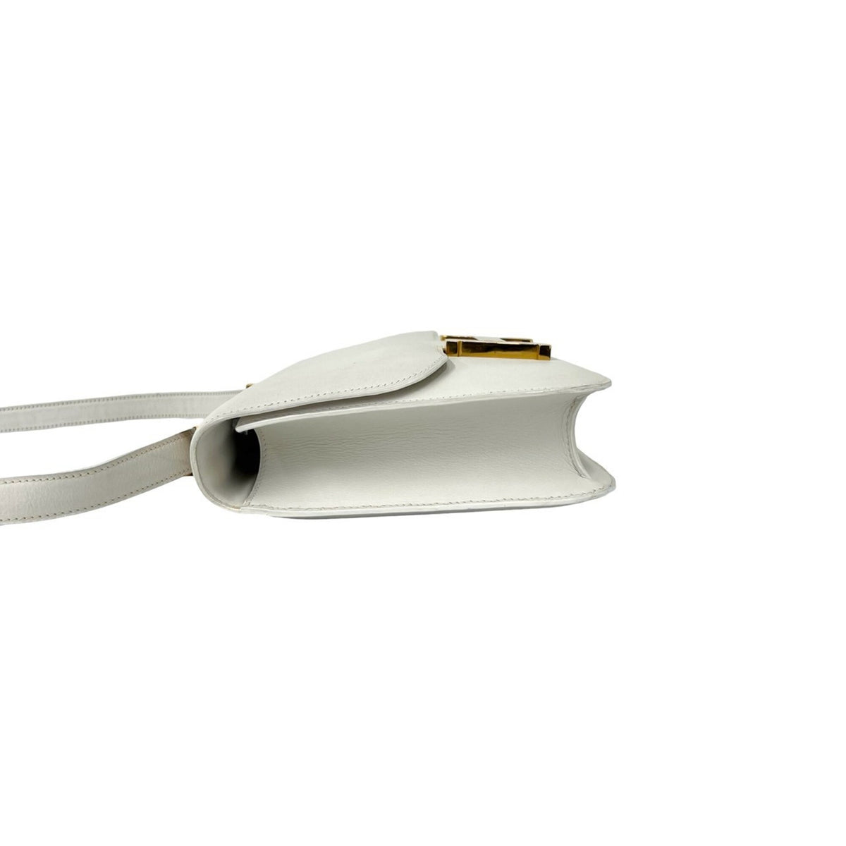 Hermes White Gulliver Leather Shoulder Bag (Pre-Owned)