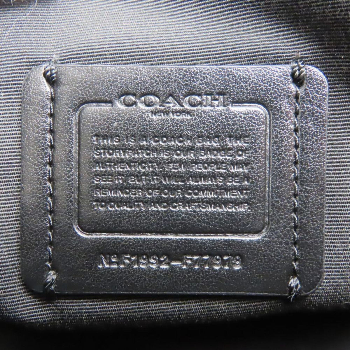 Coach Signature Black Dark Brown Leather Pvc Shoulder Bag (Pre-Owned)