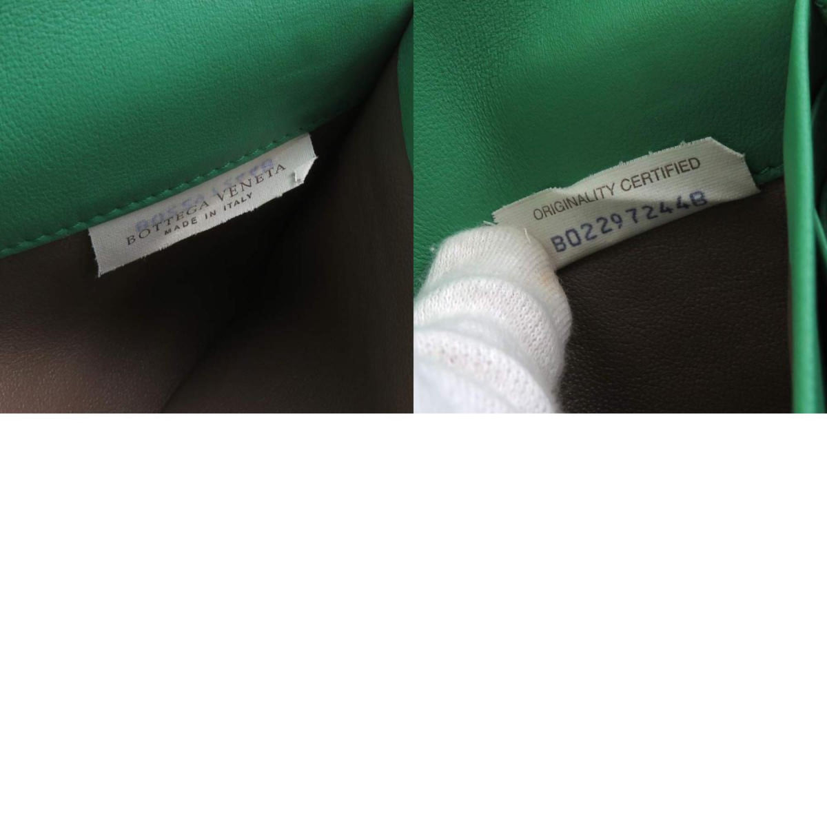 Bottega Veneta Green Intrecciato Long Wallet (Bi-Fold) (Pre-Owned)