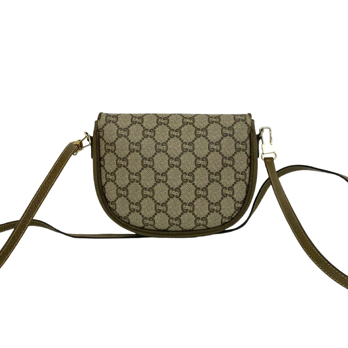 Gucci Brown Leather Pvc Pochette Shoulder Bag (Pre-Owned)