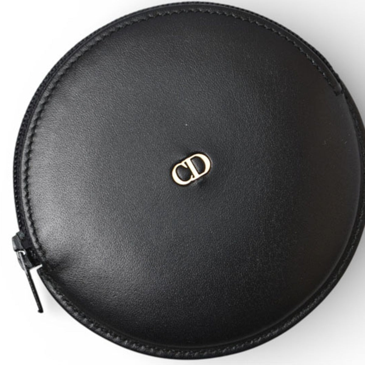 Christian Dior Black Leather Coin Purse/Coin Case (Pre-Owned)