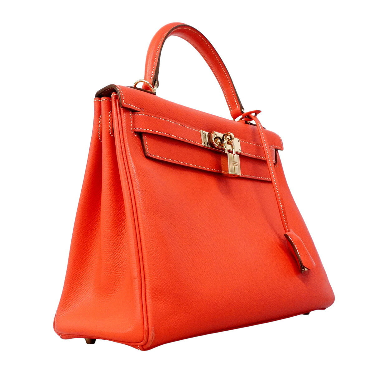 Hermes Gold Rose Jaipur Leather Handbag (Pre-Owned)