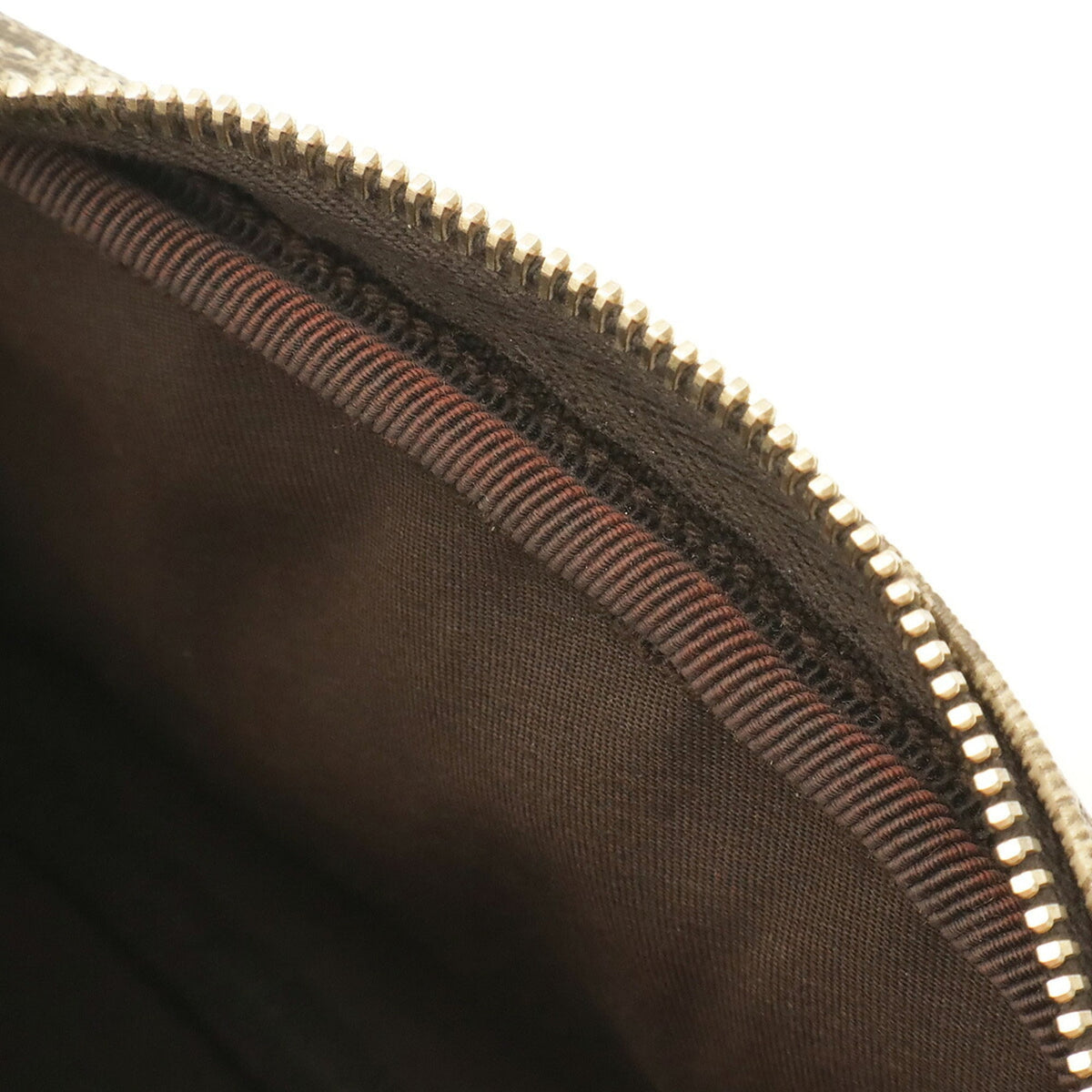Gucci Beige Dark Brown Khaki Gg Supreme Canvas Leather Pochette Shoulder Bag (Pre-Owned)