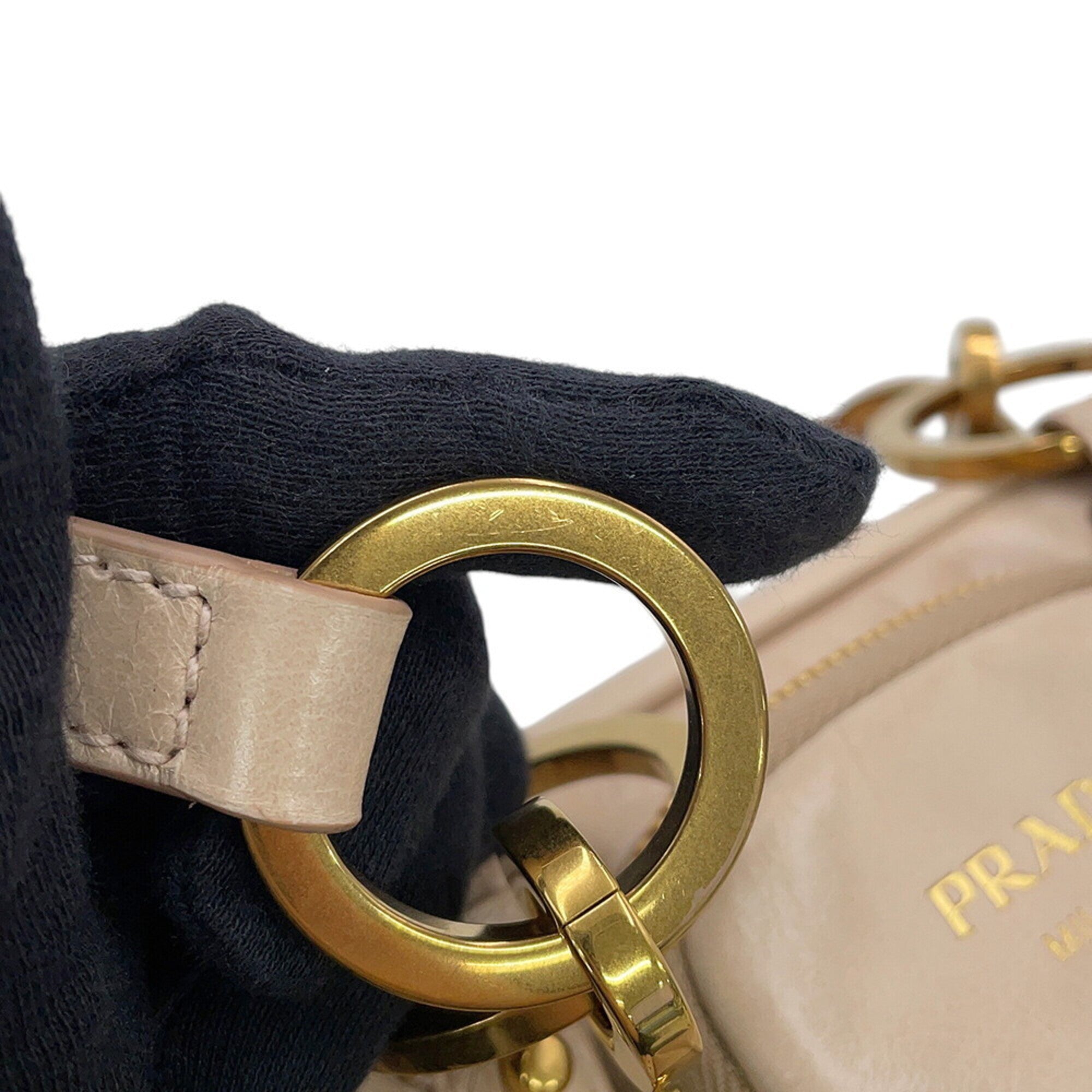 Prada Beige Leather Handbag (Pre-Owned)