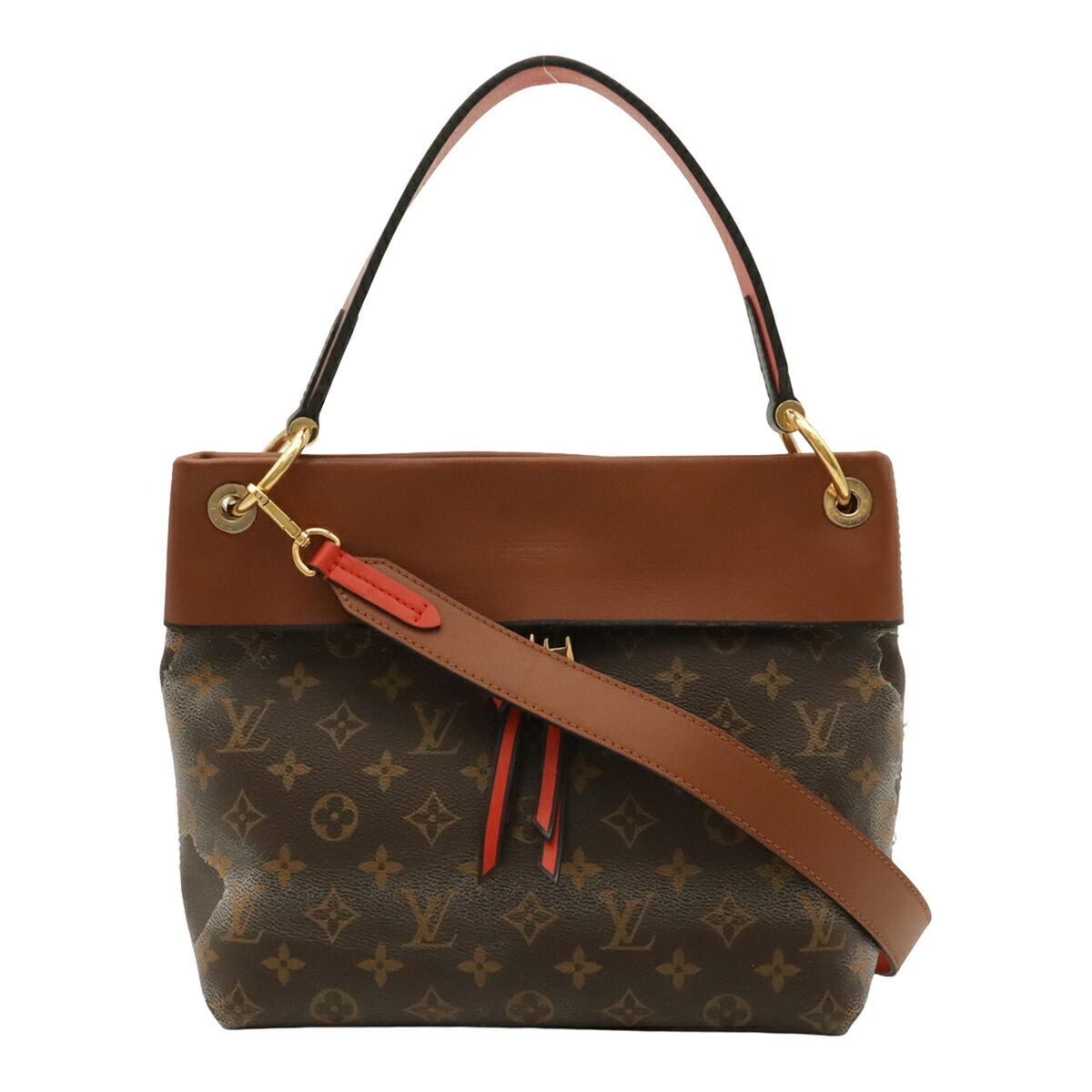 Louis Vuitton Caramel Galle Monogram Red Color Monogram Handbag Shoulder Bag (Pre-Owned)