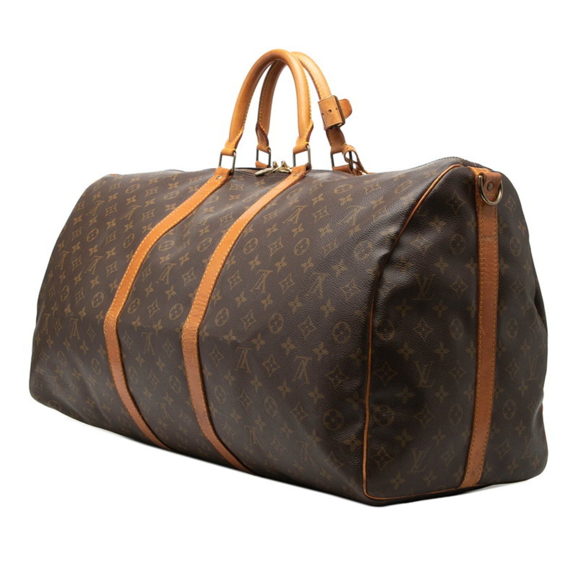 Louis Vuitton Monogram Brown Pvc Leather Boston Bag Shoulder Bag (Pre-Owned)