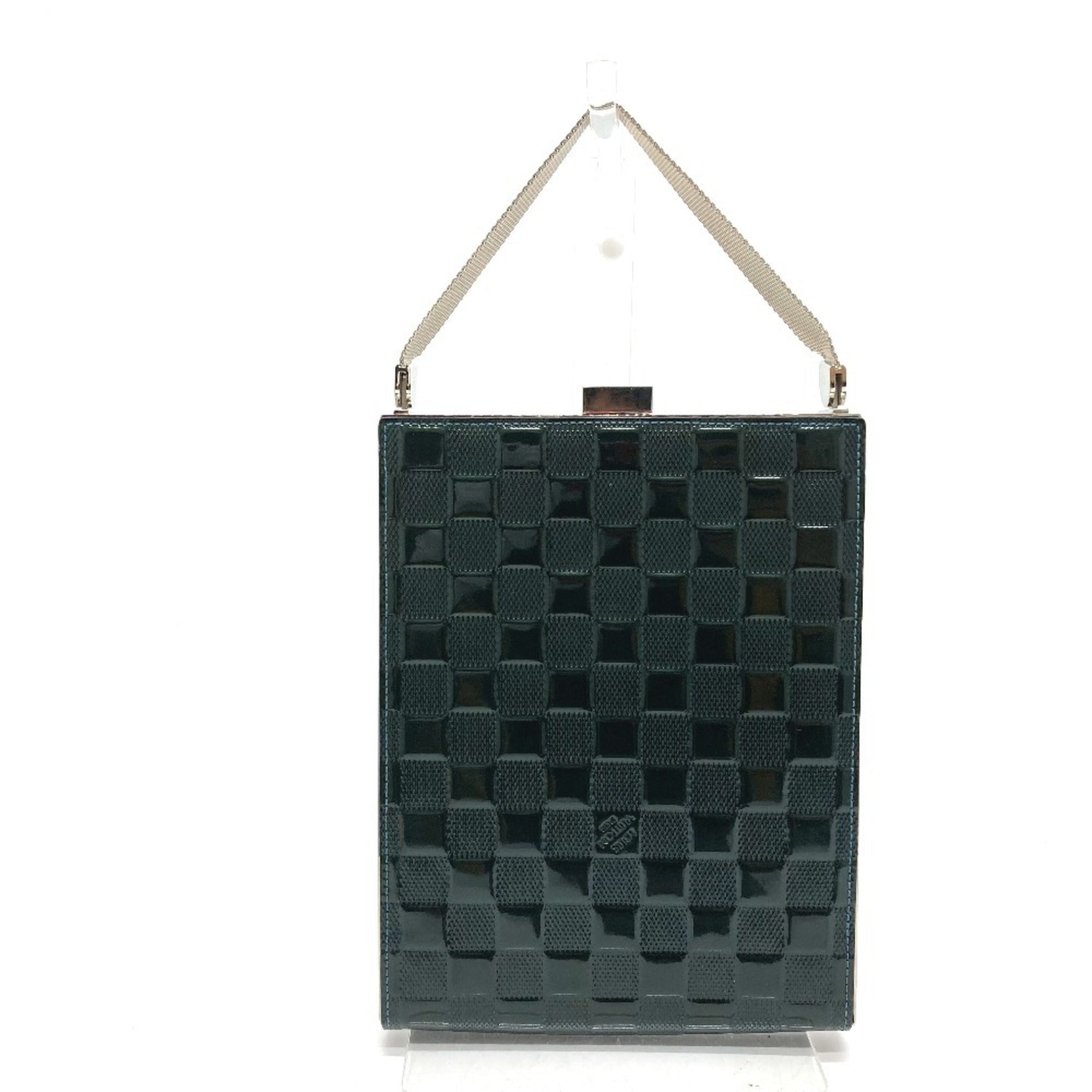 Louis Vuitton Dark Green Damier Vernis Patent Leather Handbag (Pre-Owned)