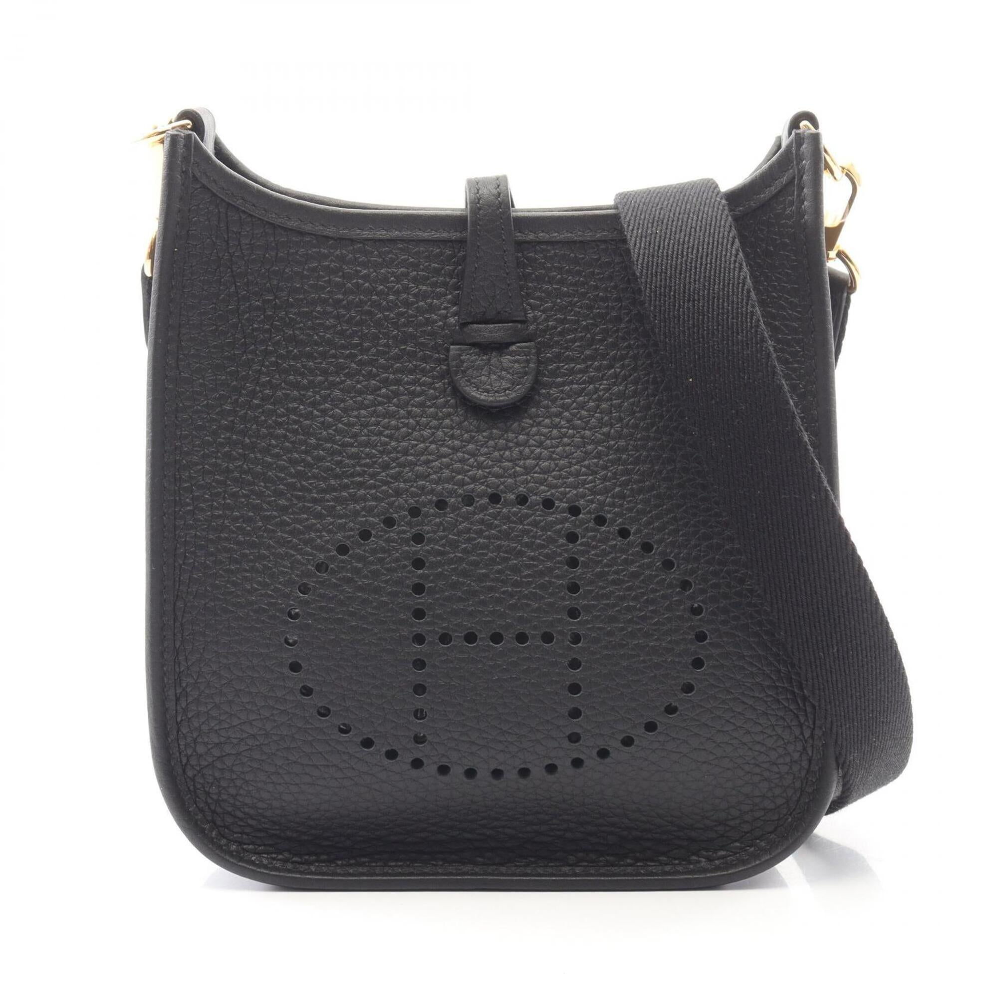 Hermes Black Taurillon Clemence Leather Handbag Shoulder Bag (Pre-Owned)