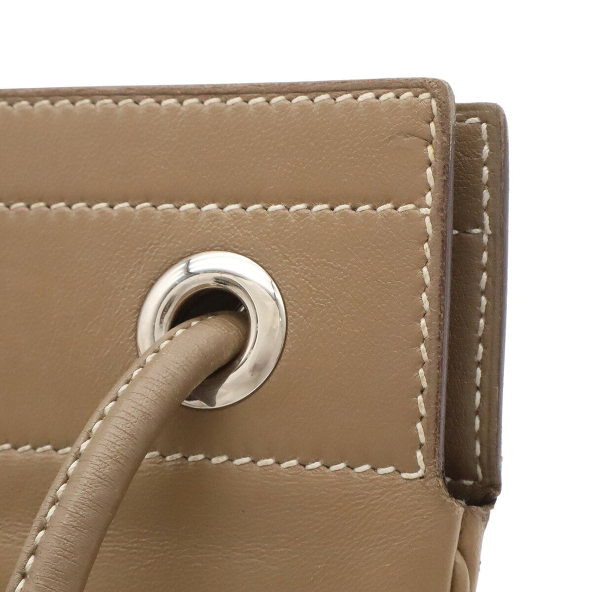 Hermes Etoupe Gray Swift Leather Pochette Shoulder Bag (Pre-Owned)