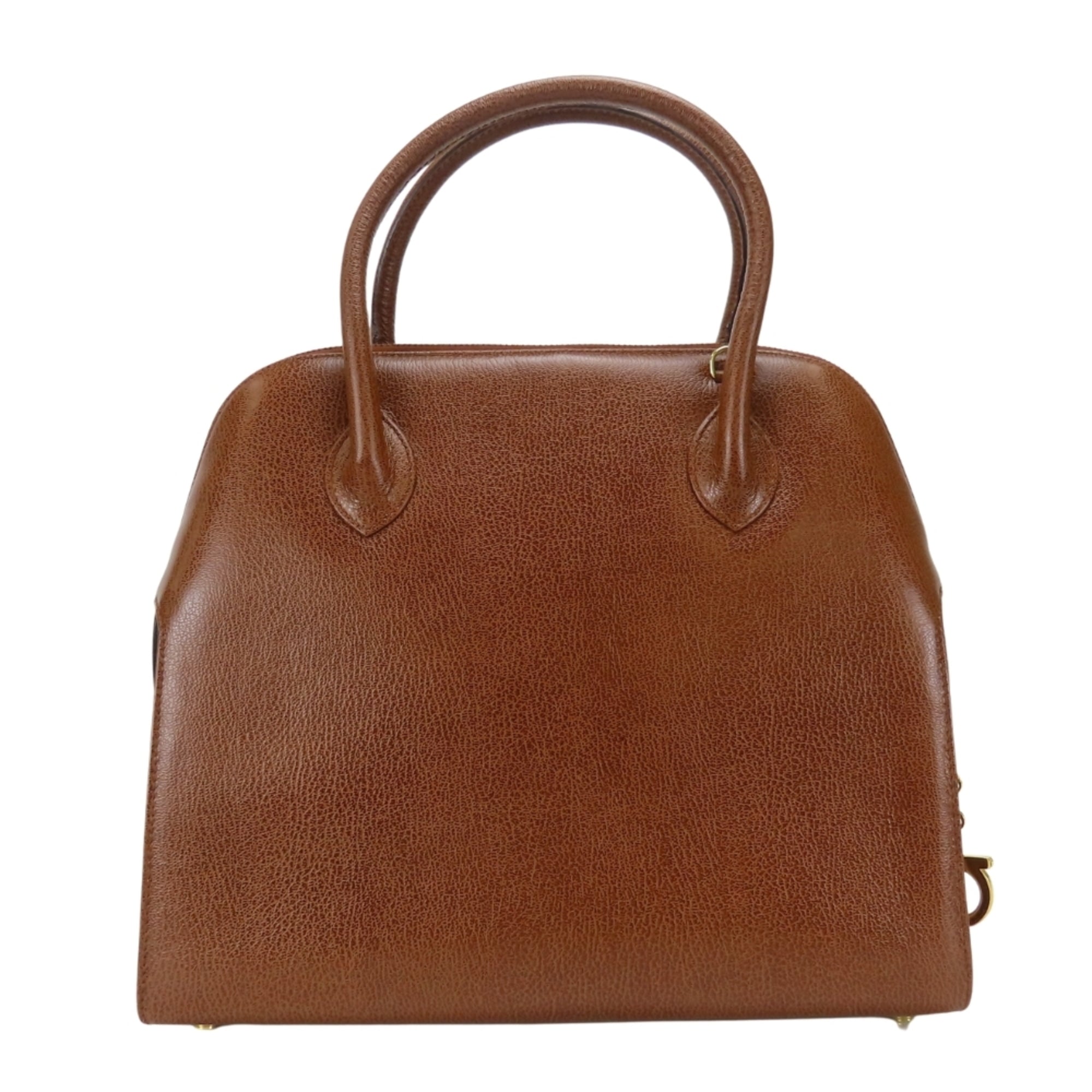 Salvatore Ferragamo Brown Leather Handbag (Pre-Owned)