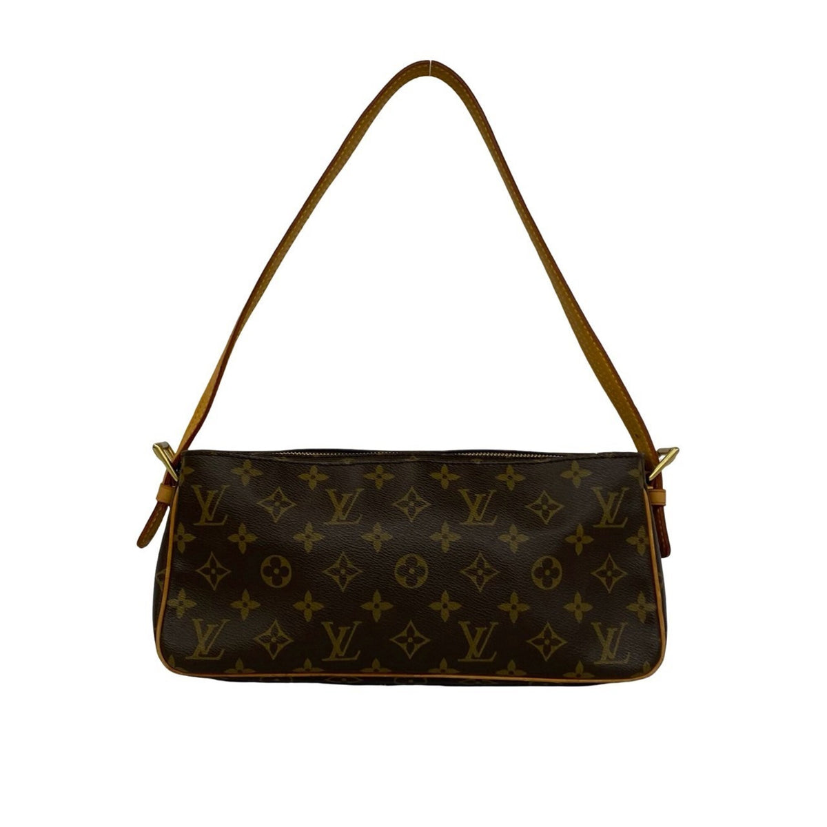 Louis Vuitton Brown Leather Pvc Handbag Shoulder Bag (Pre-Owned)