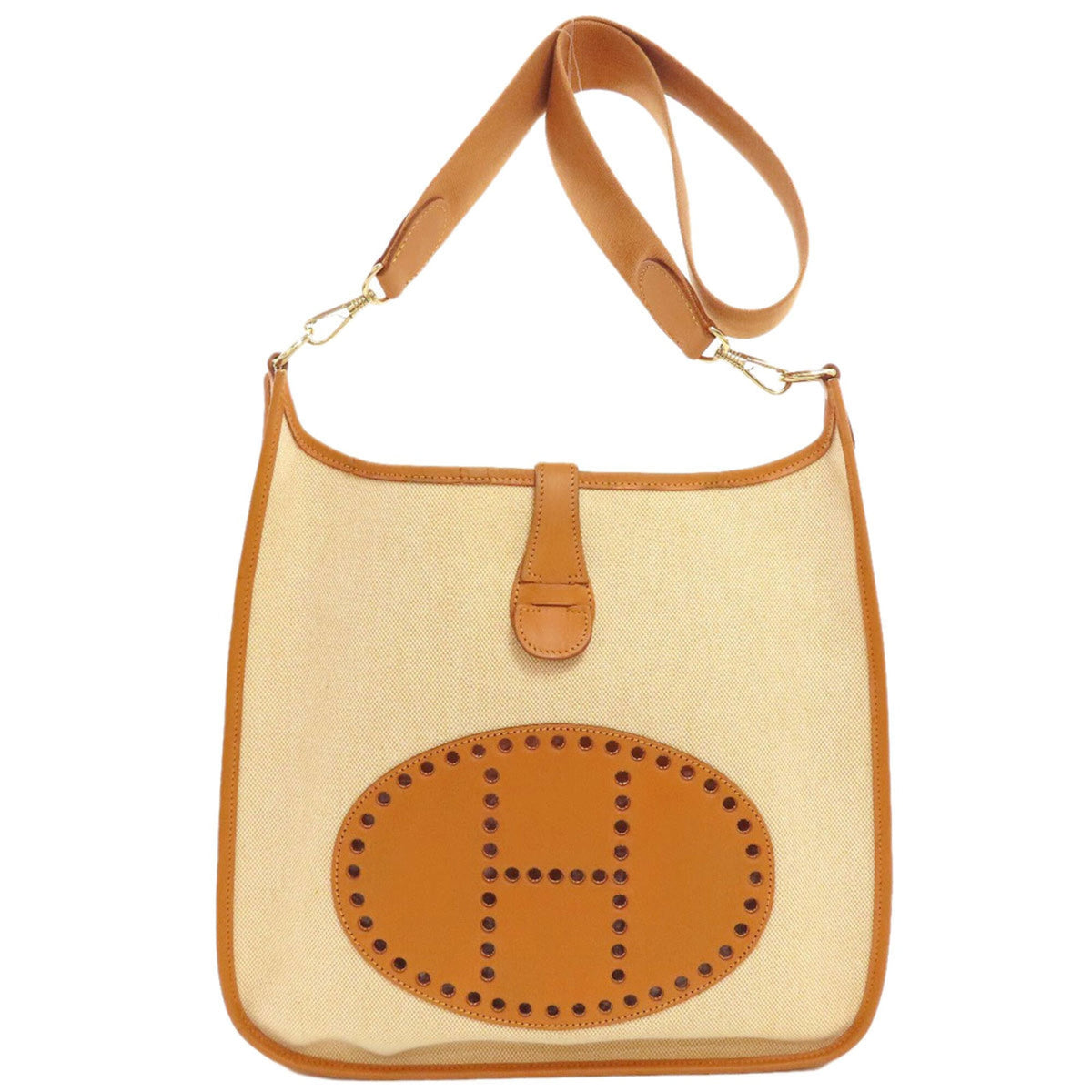 Hermes Beige Toile H Shoulder Bag (Pre-Owned)