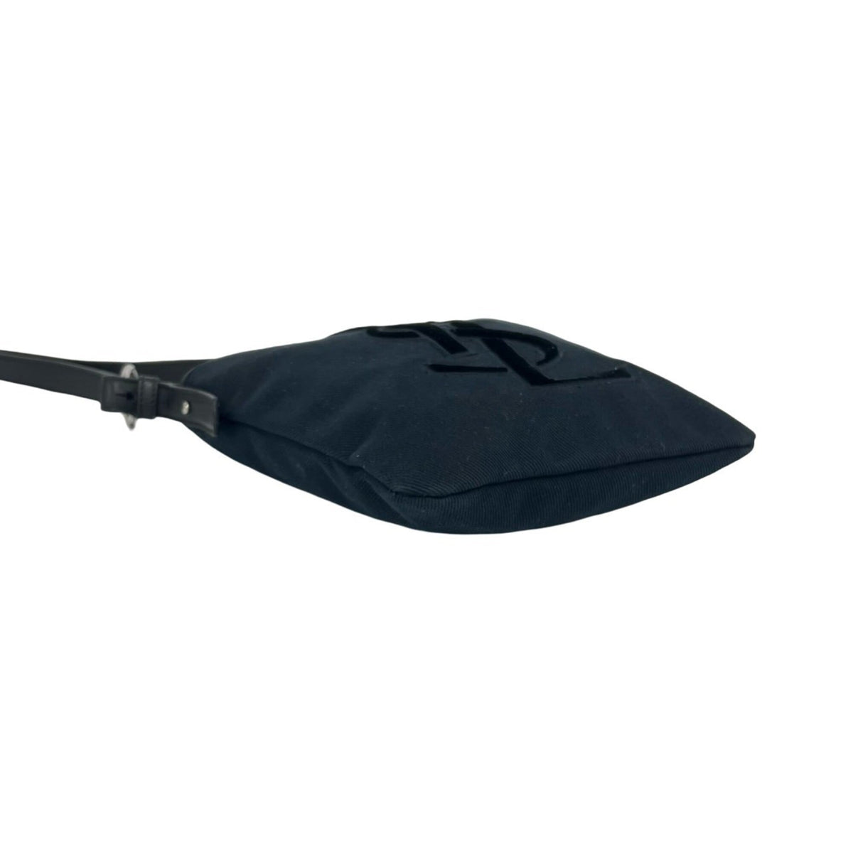 Yves Saint Laurent Black Canvas Leather Shoulder Bag (Pre-Owned)