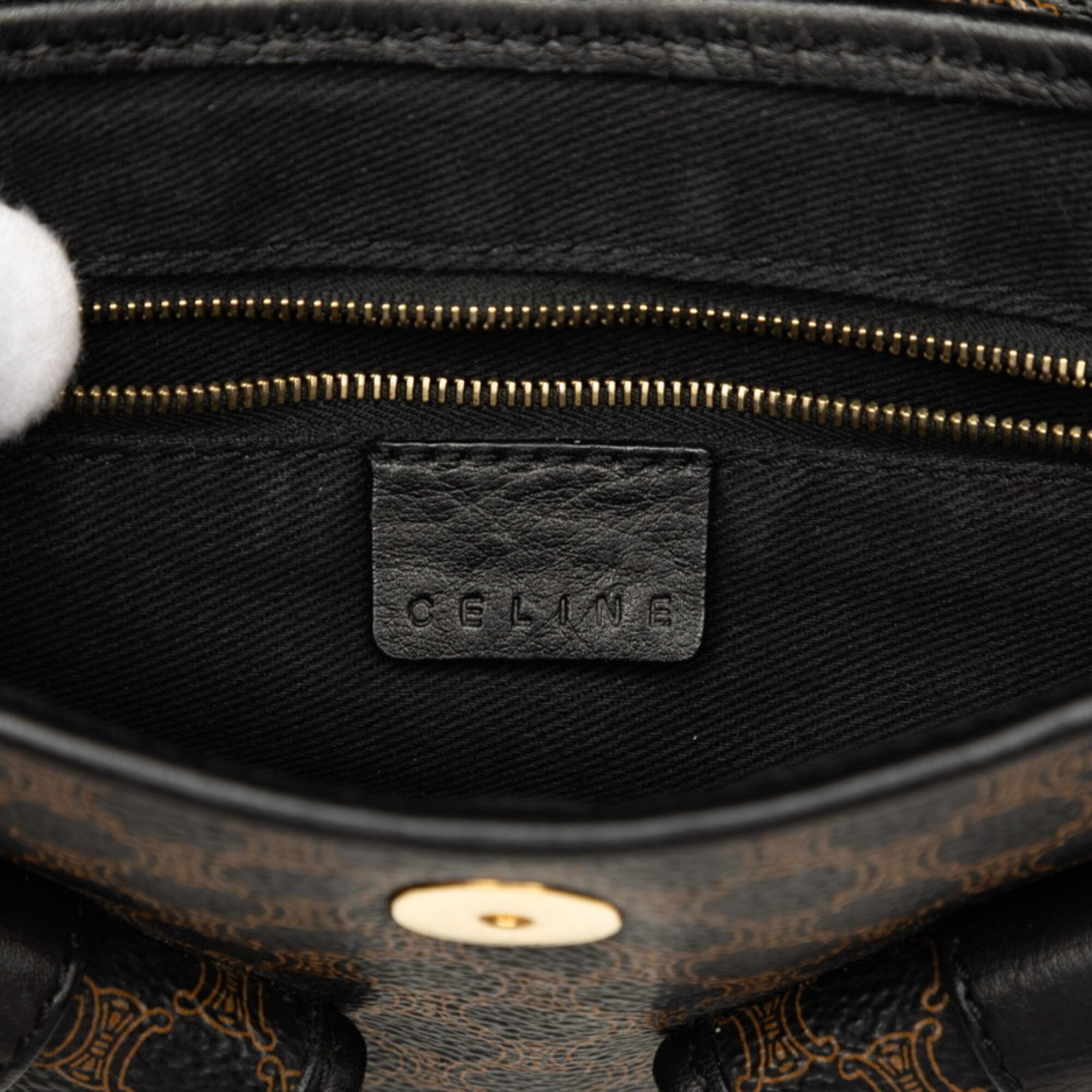 Celine Black Brown Pvc Leather Shoulder Bag (Pre-Owned)
