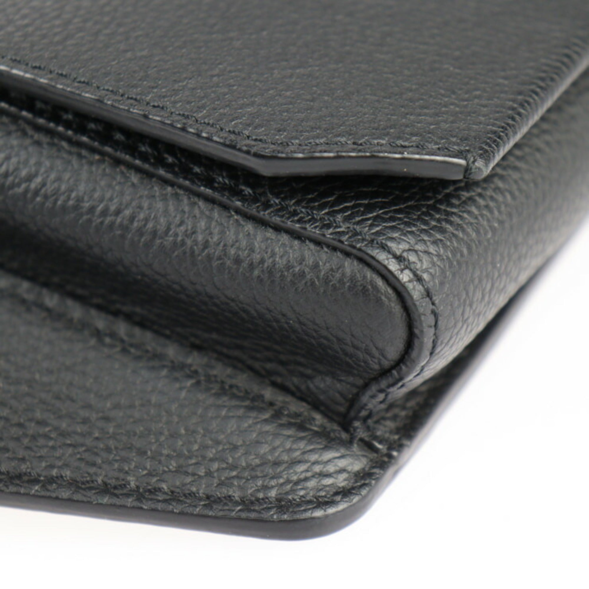 Louis Vuitton Black Noir Leather Pouch Sling Bag (Pre-Owned)