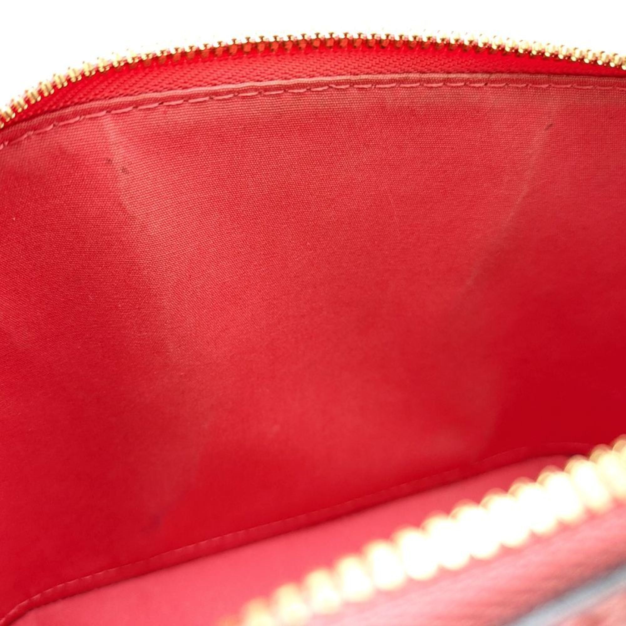 Louis Vuitton Rose Litchi Patent Leather Handbag (Pre-Owned)
