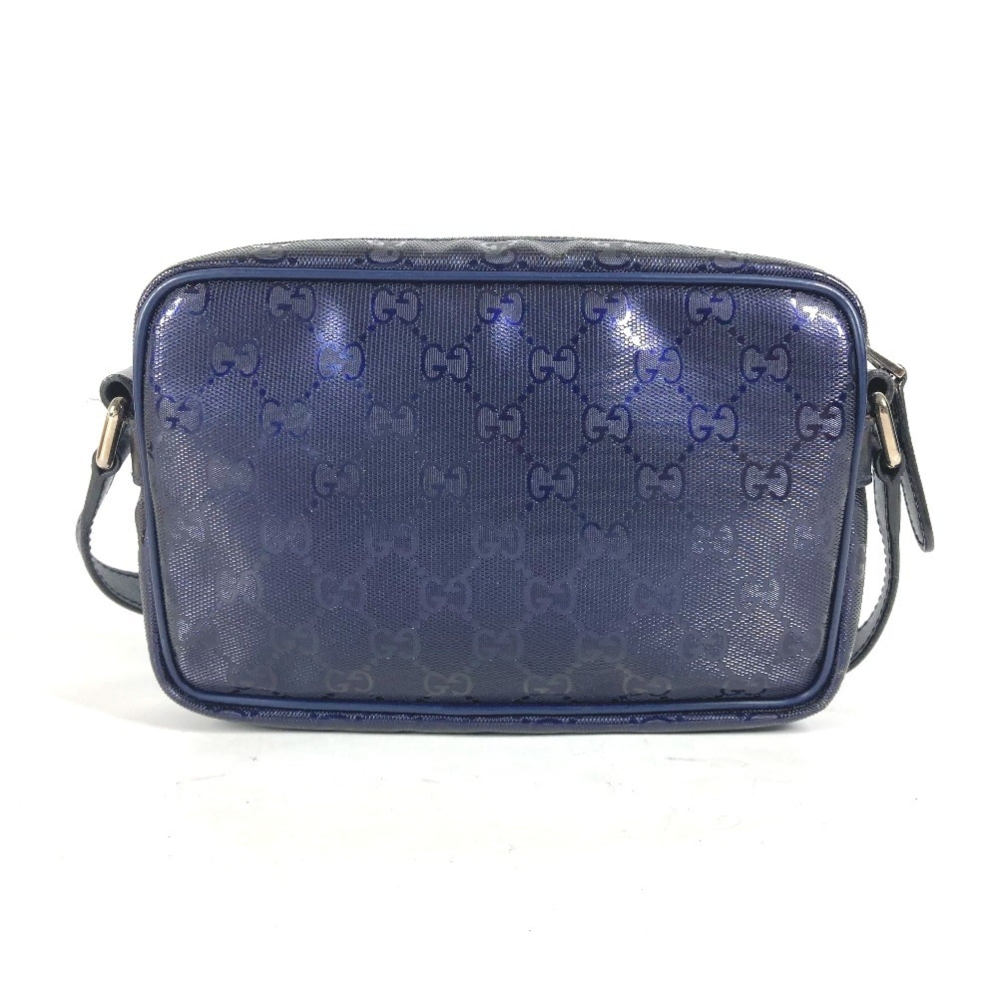 Gucci Gg Imprimé Blue Gg Imprimé Pochette Shoulder Bag (Pre-Owned)