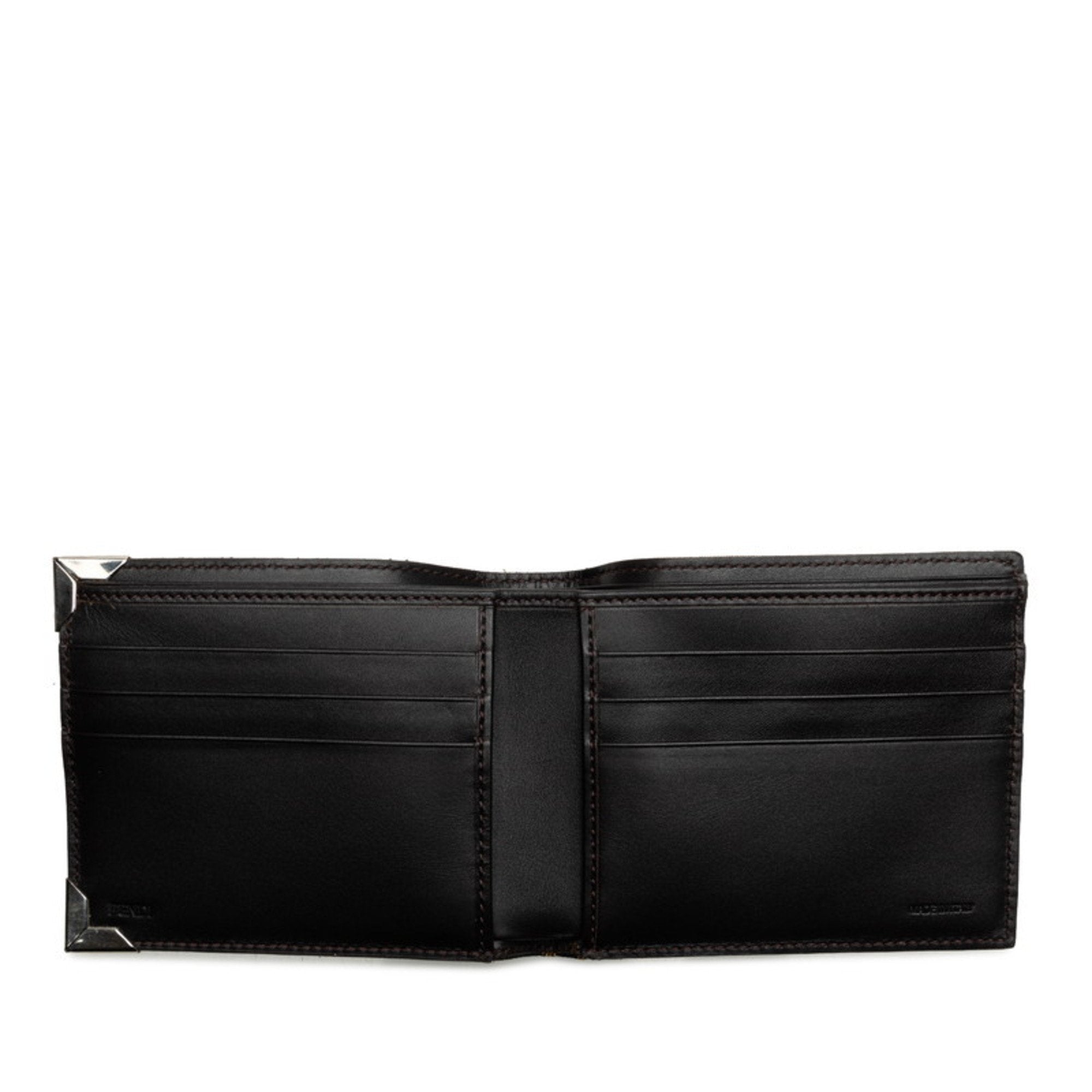 Fendi Brown Canvas Bill Wallet (Bi-Fold) (Pre-Owned)