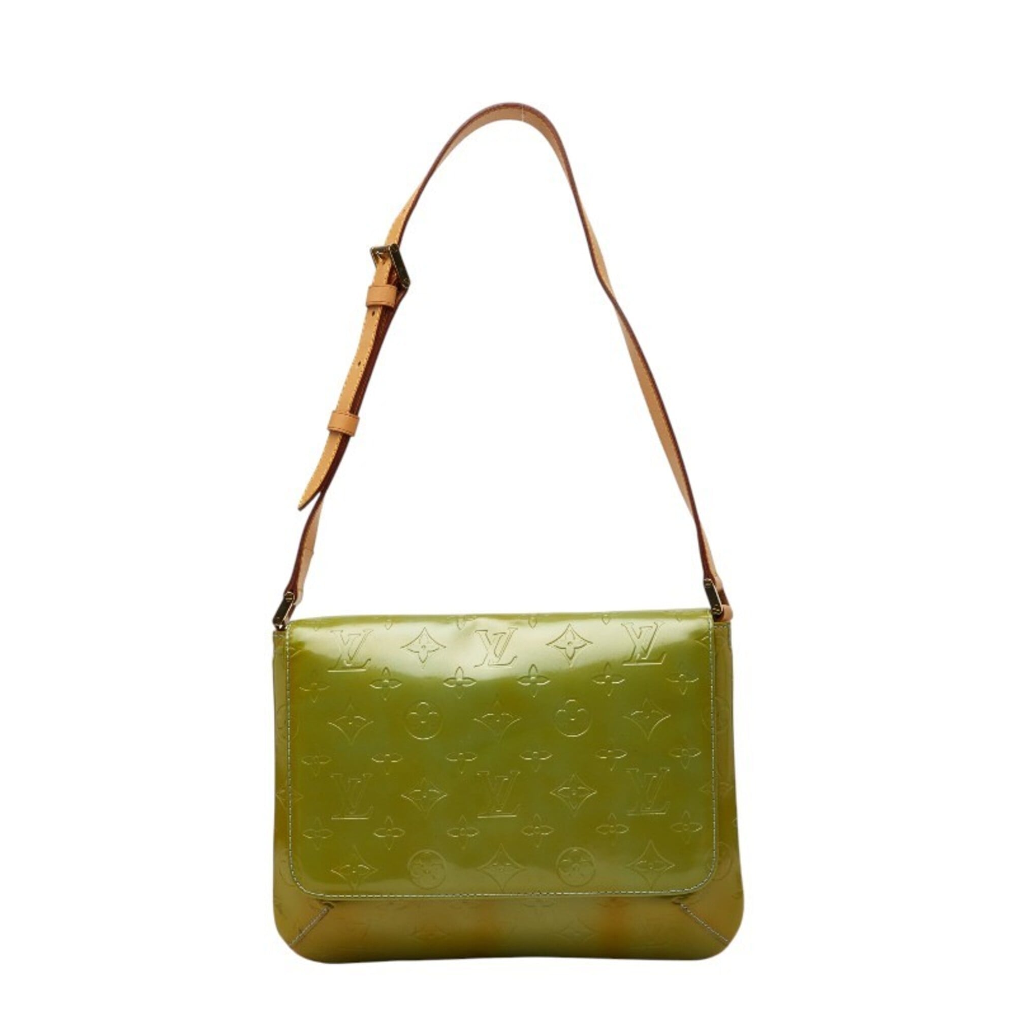 Louis Vuitton Monogram Vernis Baby Blue Green Patent Leather Shoulder Bag (Pre-Owned)