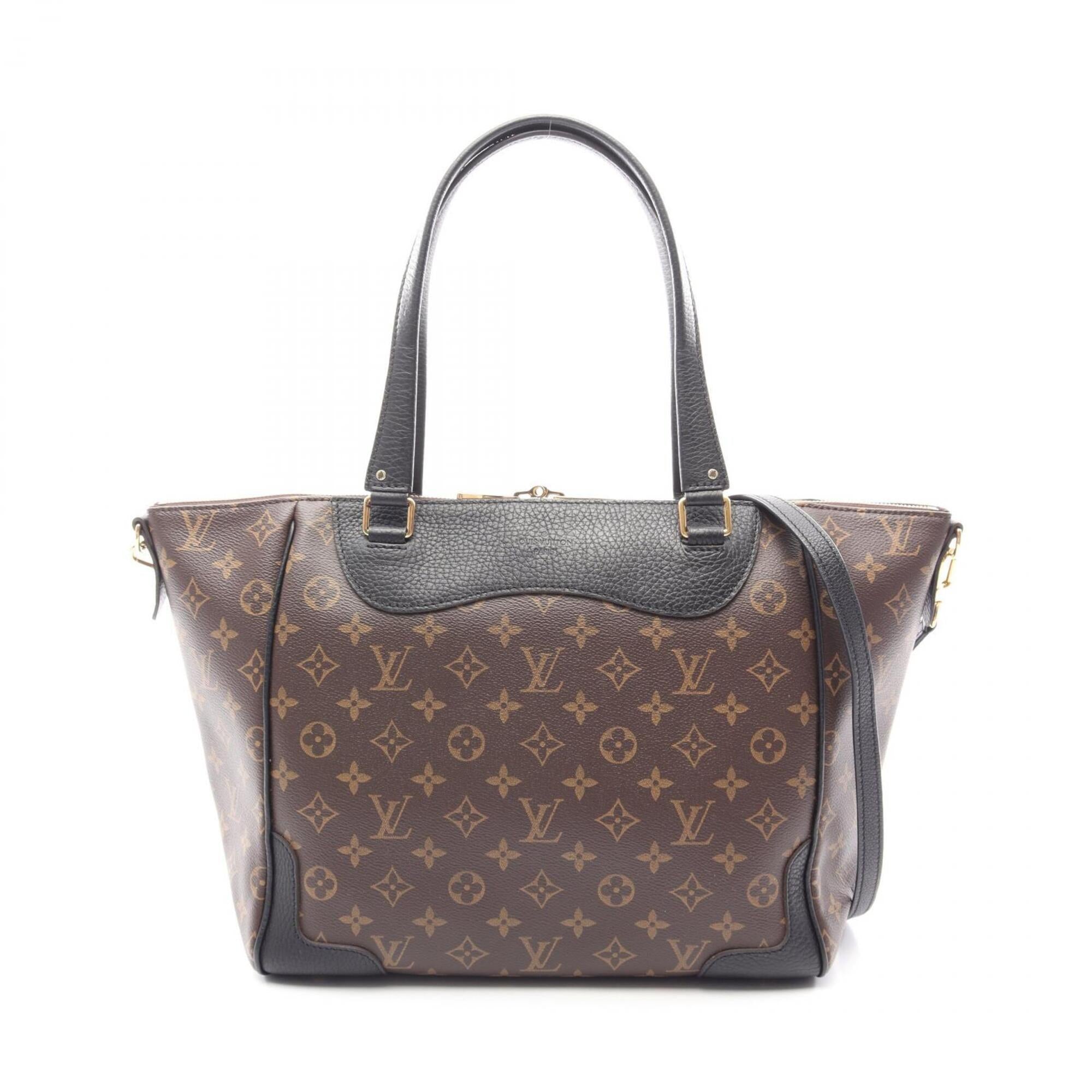 Louis Vuitton Black Brown Monogram Monogram Handbag Tote Bag (Pre-Owned)
