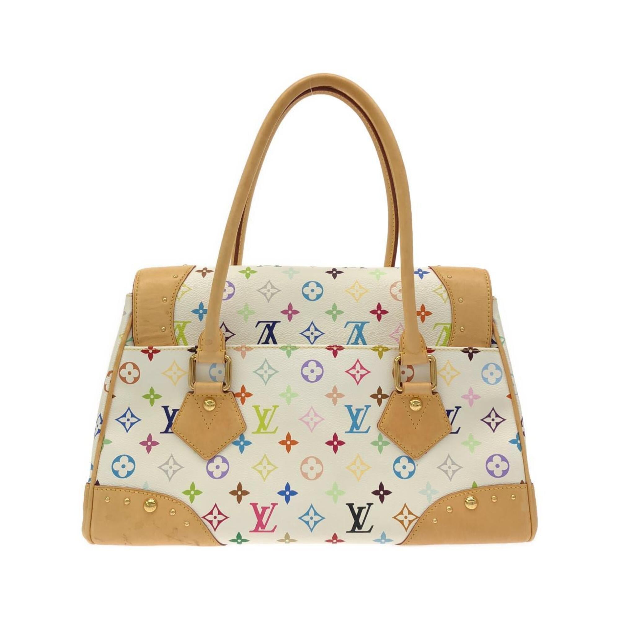 Louis Vuitton White Coated Canvas Handbag (Pre-Owned)