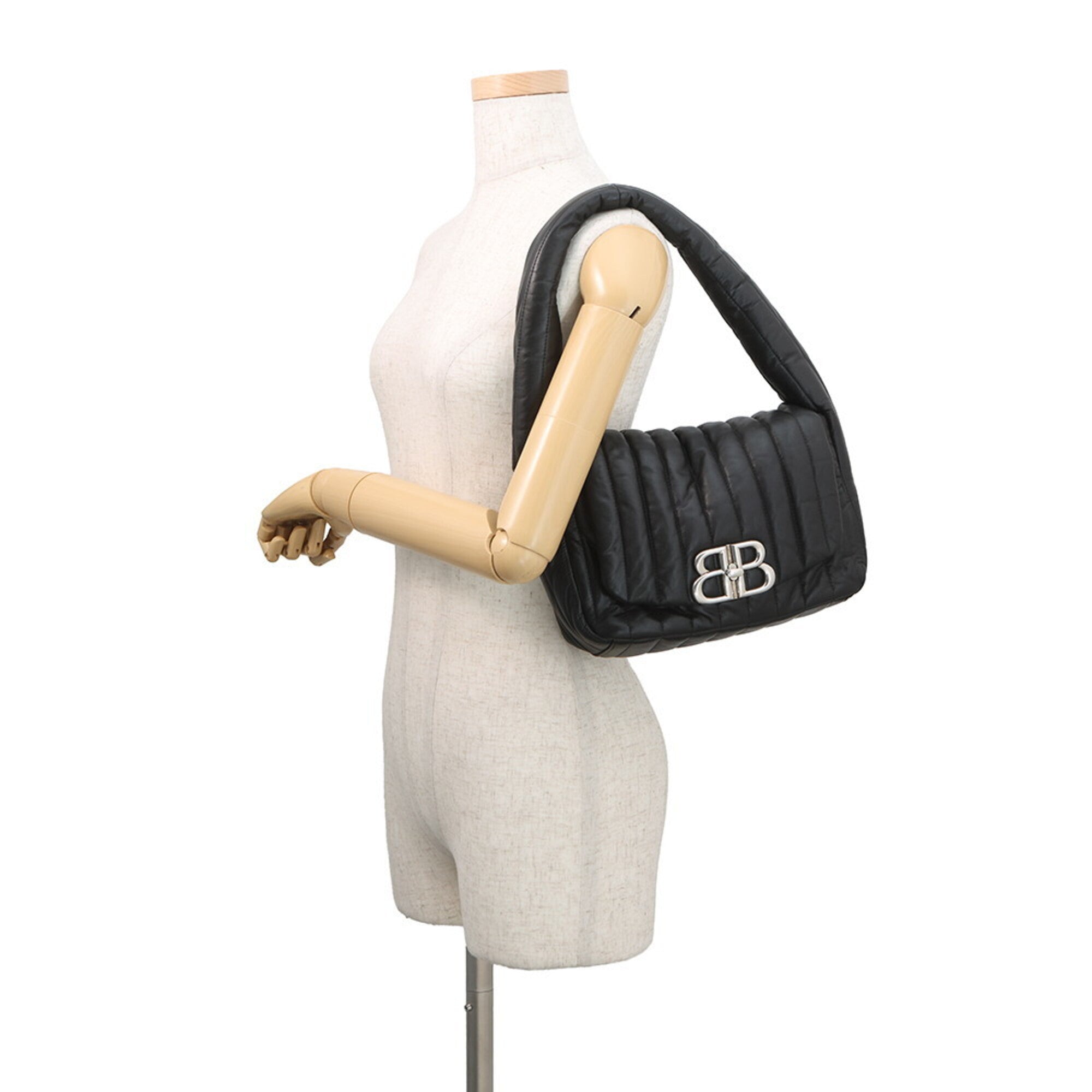 Balenciaga Black Leather Handbag Shoulder Bag (Pre-Owned)