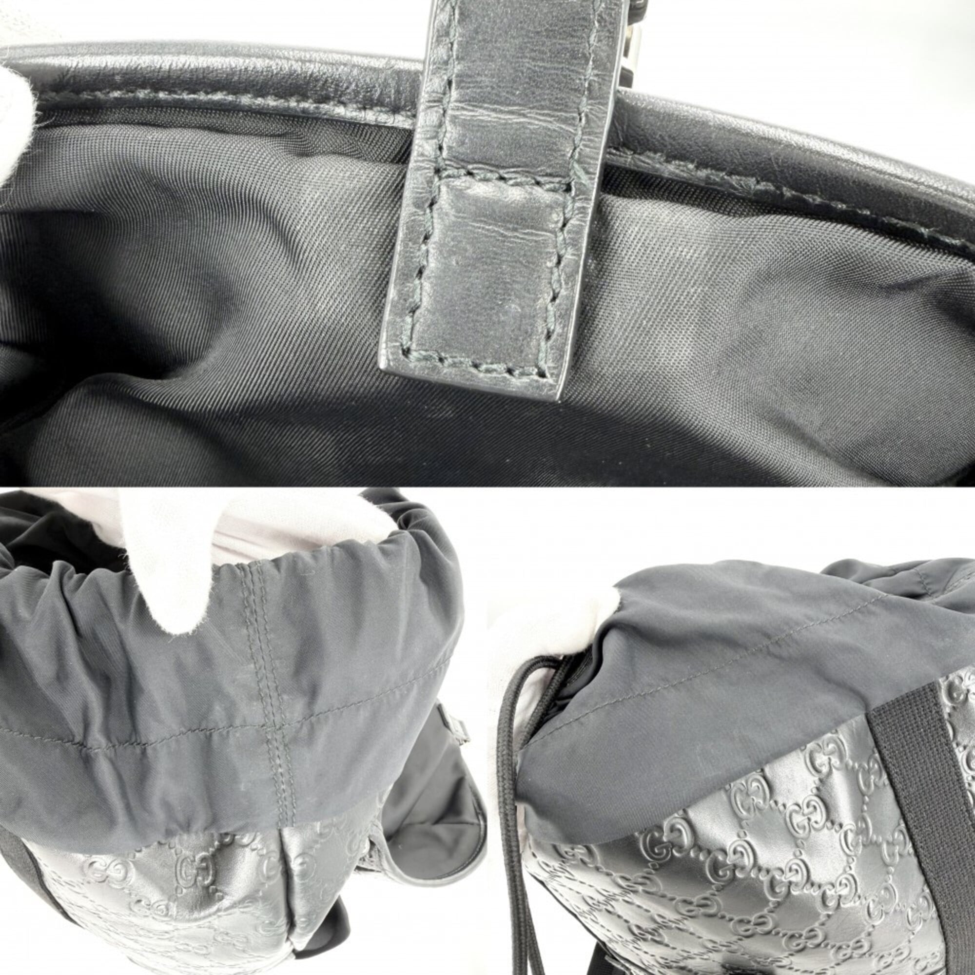 Gucci Black Leather Backpack (Pre-Owned)