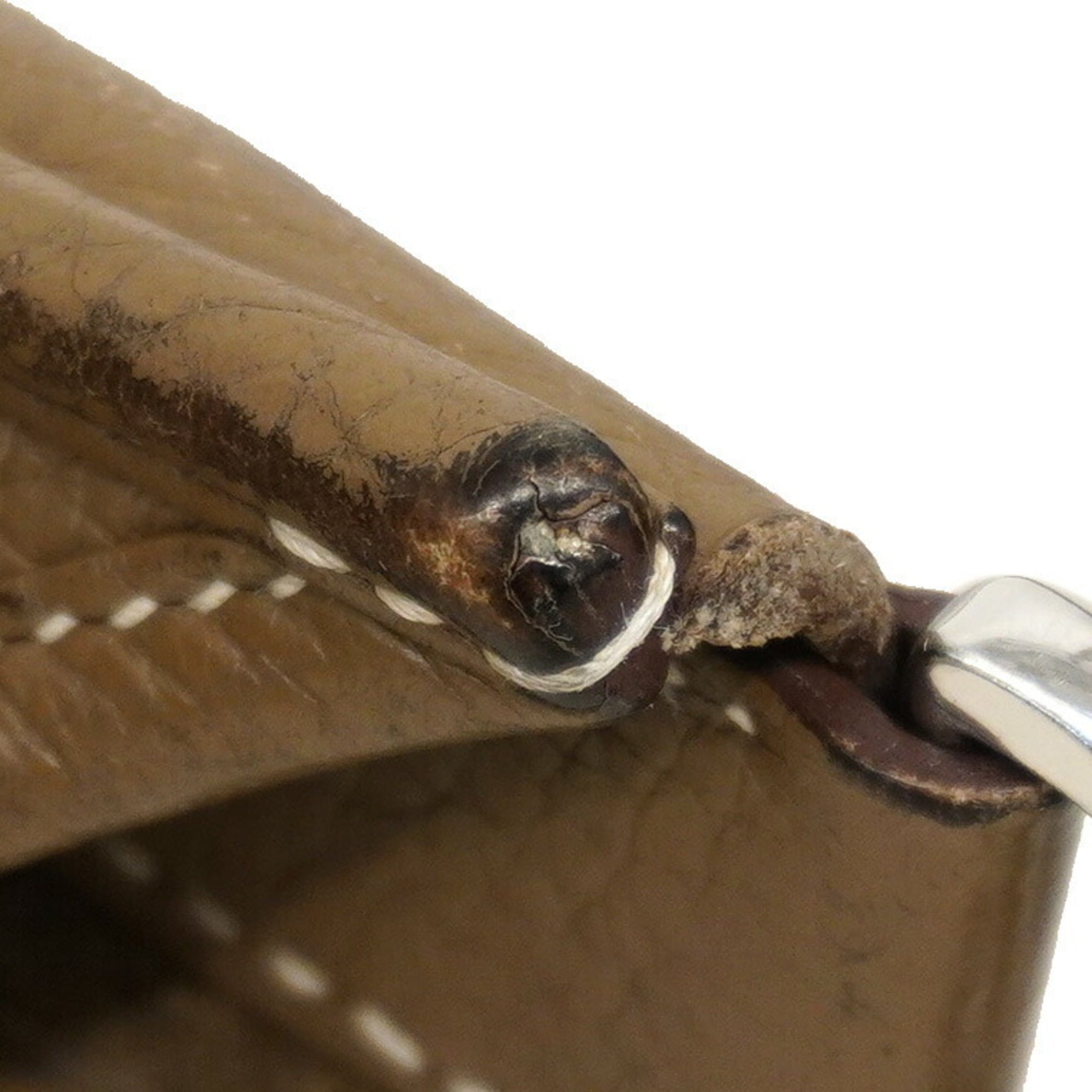 Hermes Etoupe Gray Taurillon Clemence Leather Shoulder Bag (Pre-Owned)