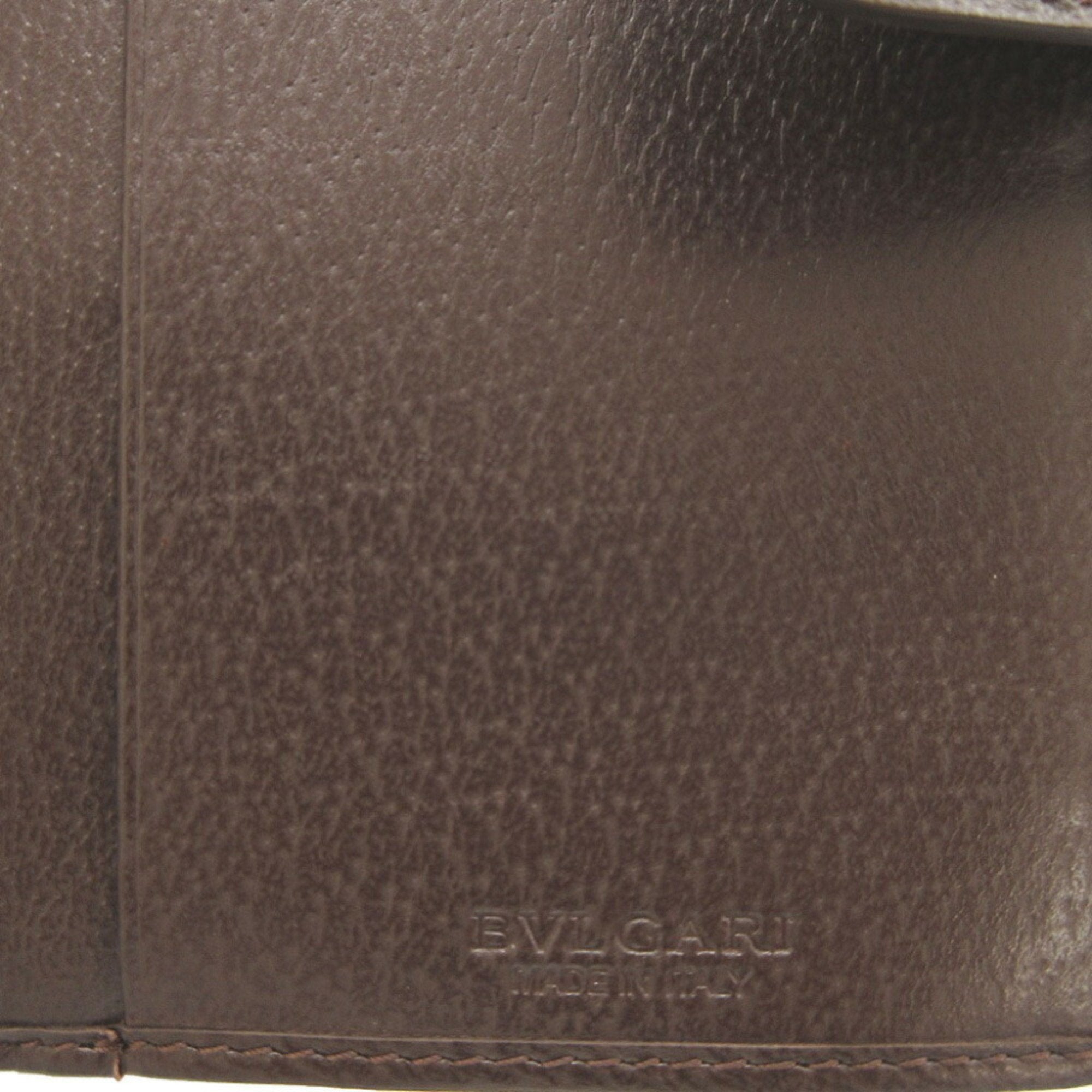 Bvlgari Brown Canvas Long Wallet (Bi-Fold) (Pre-Owned)