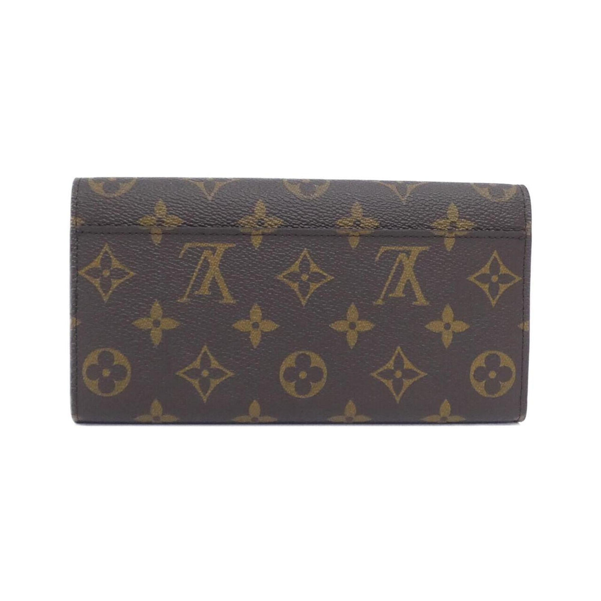 Louis Vuitton Brown Coated Canvas Long Wallet (Bi-Fold) (Pre-Owned)