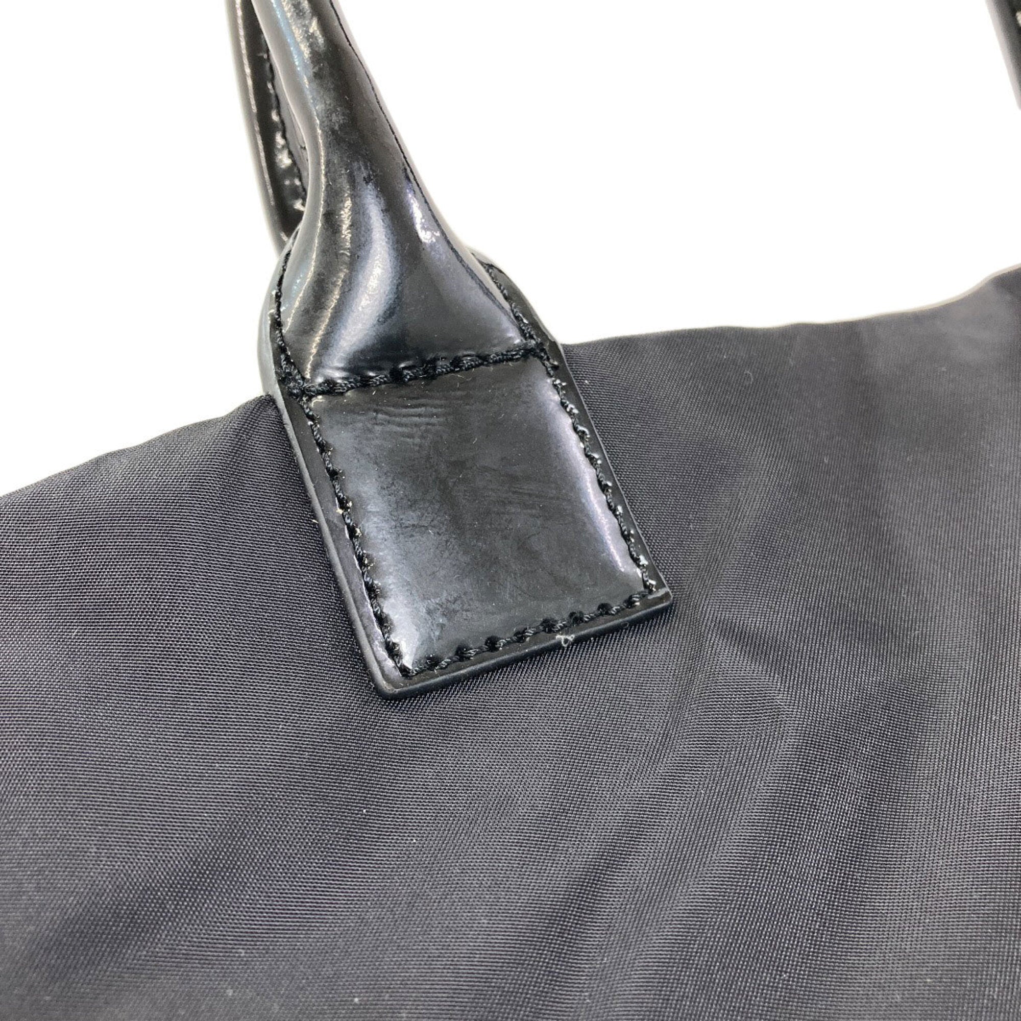 Tory Burch Black Nylon Patent Leather Tote Bag (Pre-Owned)