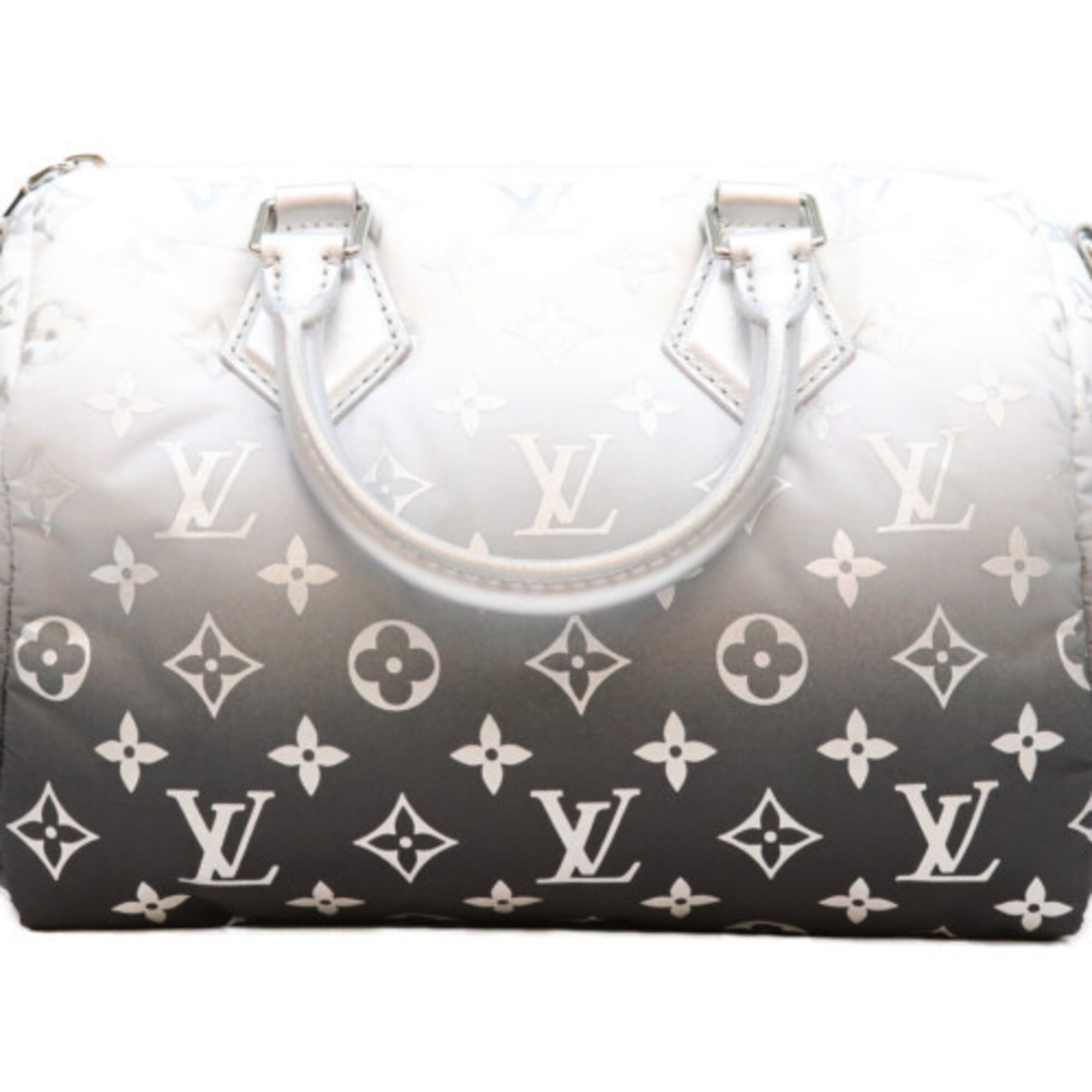 Louis Vuitton Silver Nylon Shoulder Bag (Pre-Owned)