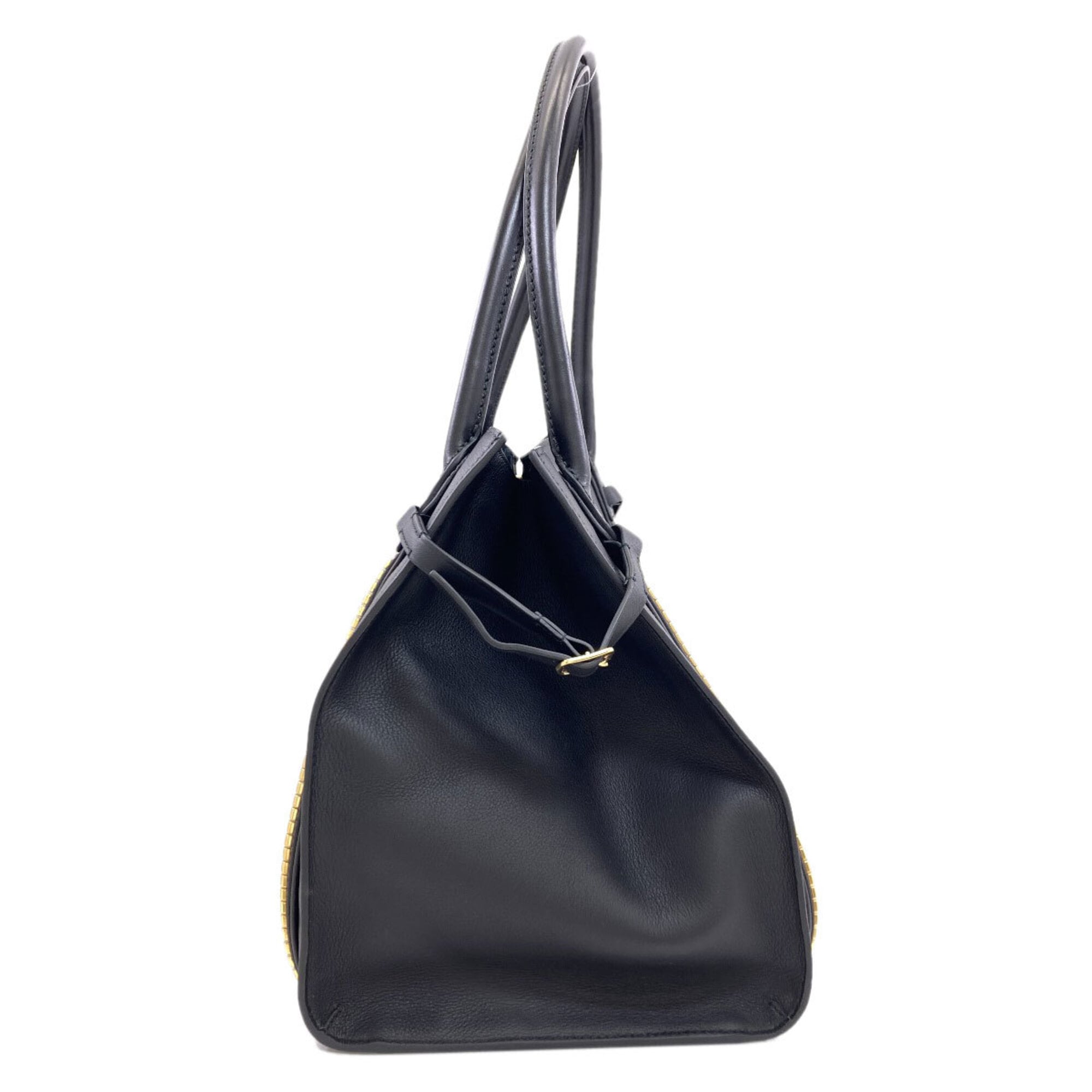 Bally Black Leather Tote Bag (Pre-Owned)