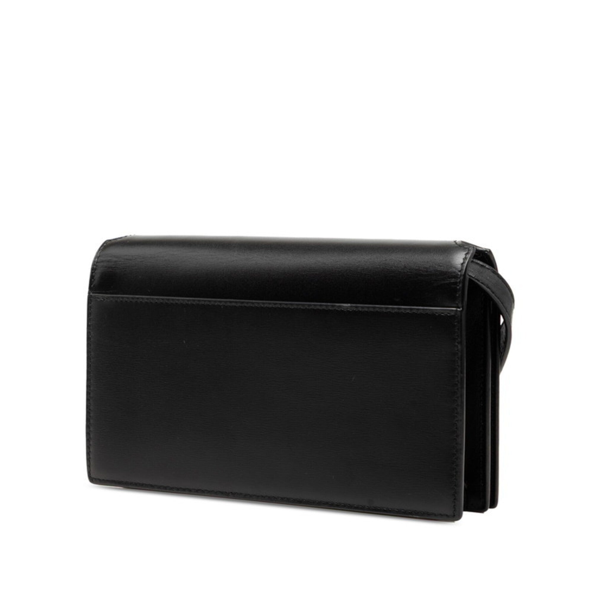 Saint Laurent Black Leather Shoulder Bag (Pre-Owned)